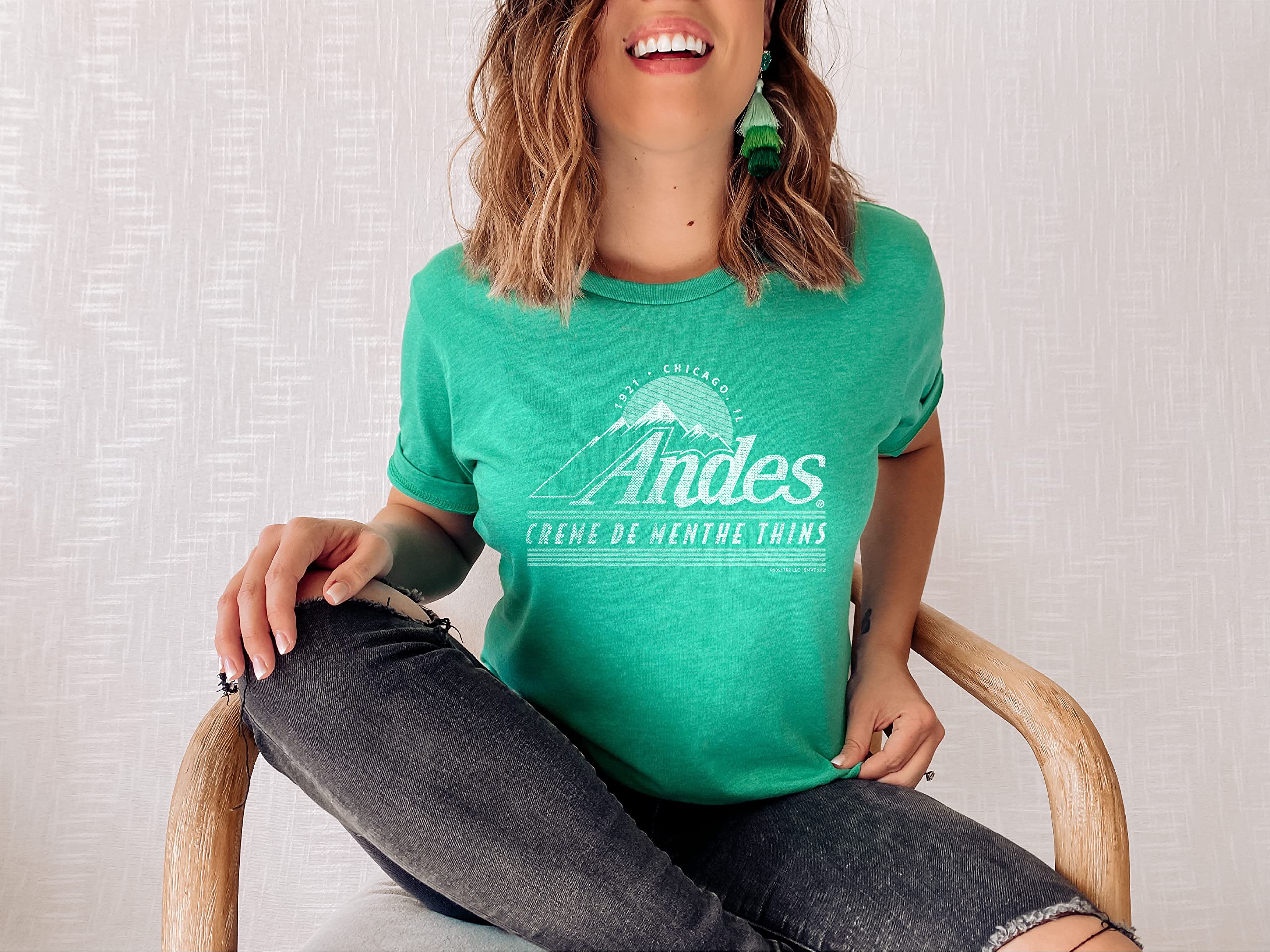 Andes Chocolate Mints Graphic T-Shirt - Unisex Casual Cotton Tee for Men & Women - Perfect for Everyday Wear, Gifts, and Retro Candy Lovers