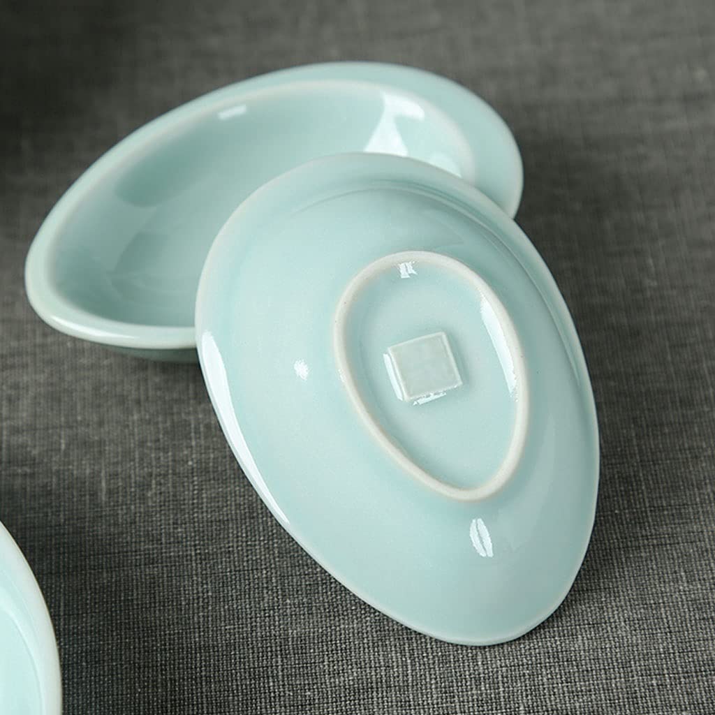 Premium Porcelain Salad Bowls & Soy Sauce Dishes - 2-Pack Mini Appetizer Plates for Sushi, Dipping Sauces, Ketchup & Seasonings | Elegant Tear Drop Design | Perfect for Restaurants, Home Dining & Party Serving