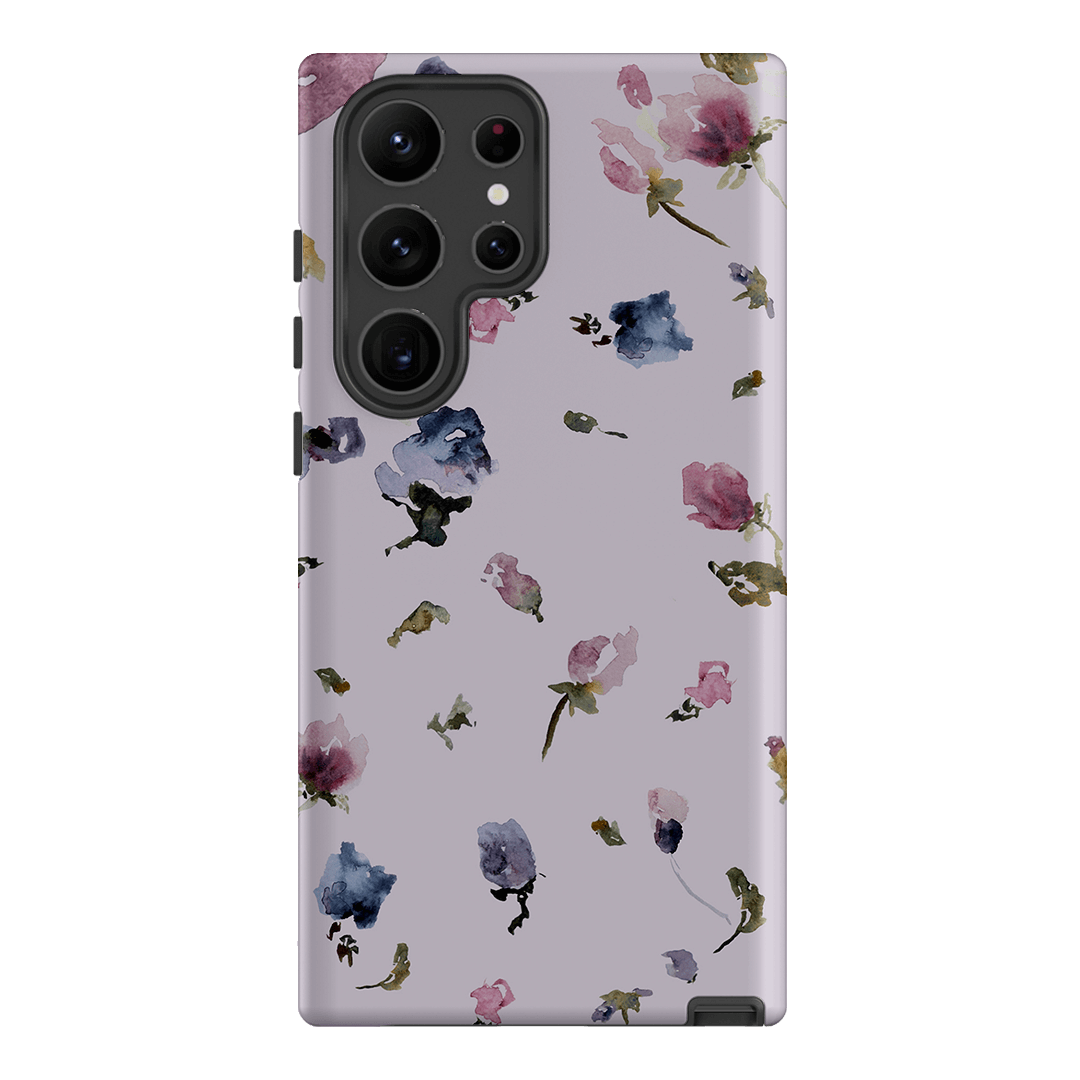 Violet Botanical Flower Phone Case for iPhone 15 Pro Max - Slim Protective Cover with Floral Design for Women Girls | Perfect for Everyday Use, Travel & Gift Giving