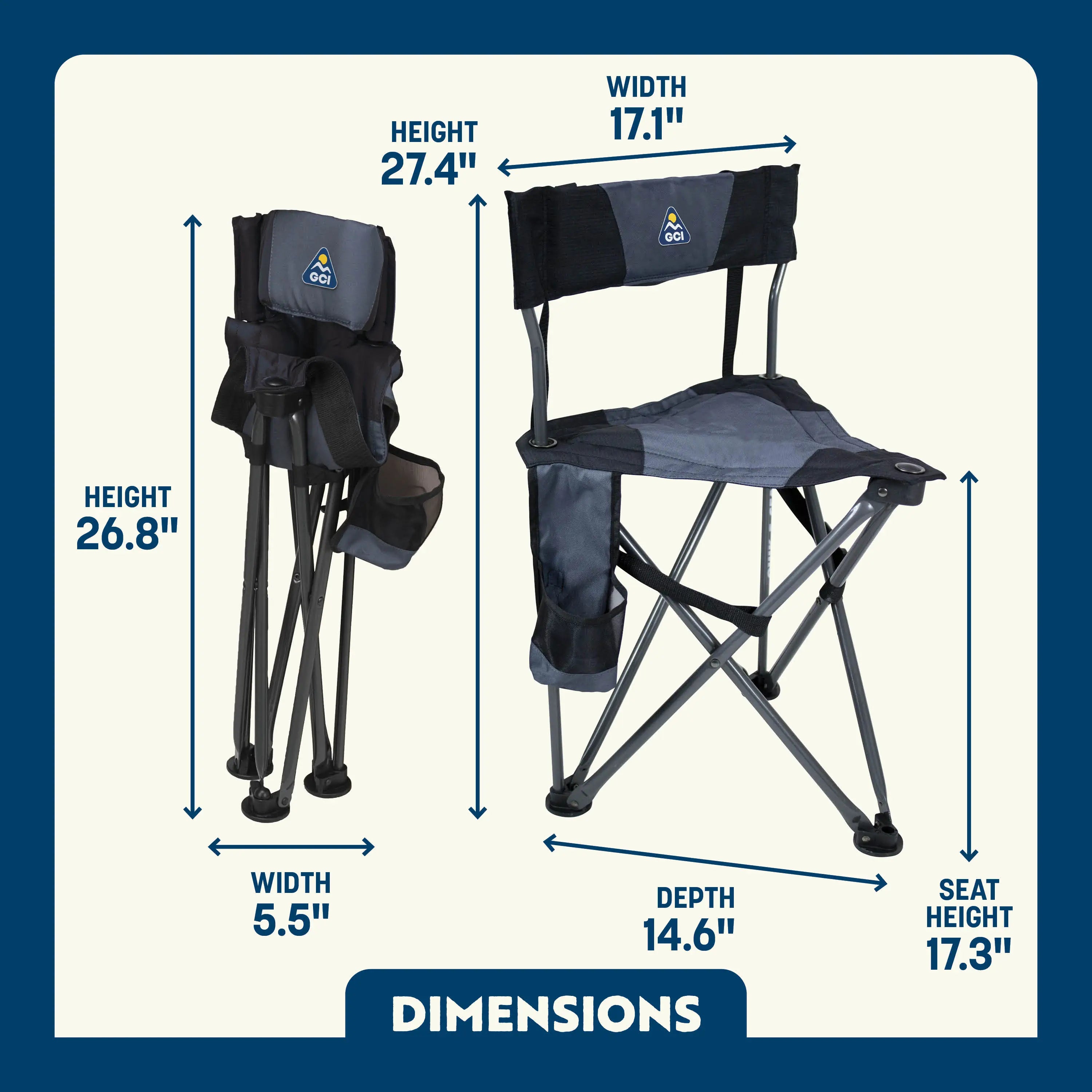 Quik E Seat - Portable Folding Chair for Camping, Hiking, Beach & Outdoor Activities | Lightweight & Compact Travel Chair for Adults & Kids | Perfect for Picnics, Concerts, Sports Events & Backyard Use
