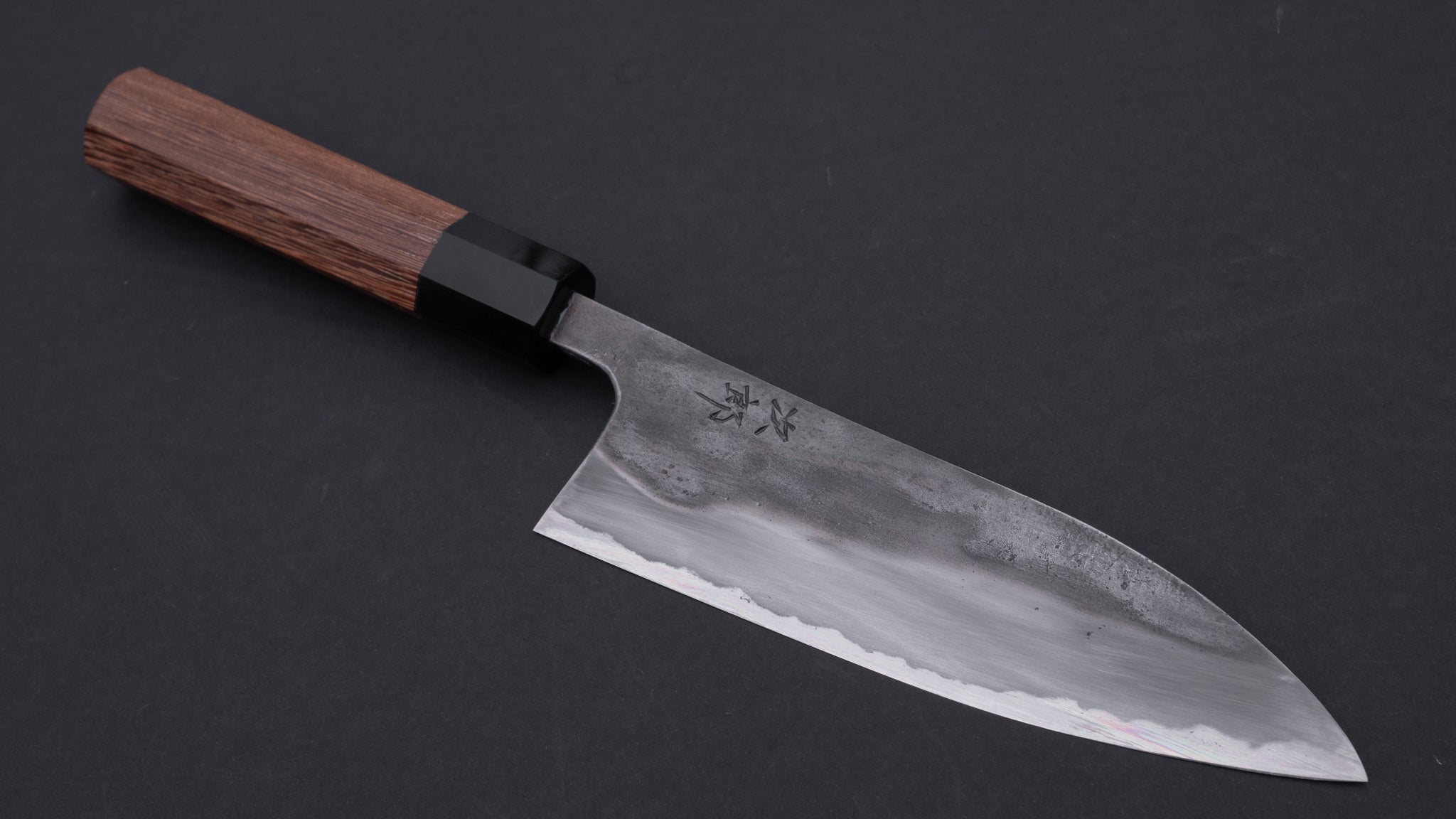 Jiro Tsuchime Wa Santoku 165mm Japanese Chef Knife with Taihei Tagayasan Handle - Perfect for Slicing, Dicing & Chopping Vegetables, Meat & Fish in Professional & Home Kitchens