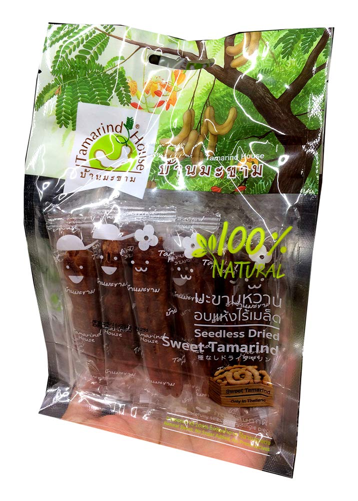 Premium Thai Seedless Dried Sweet Tamarind Snack - 3 Pack (200g Each) | Natural Laxative & Healthy Fruit Treat | Perfect for On-the-Go Snacking, Baking & Asian Cuisine