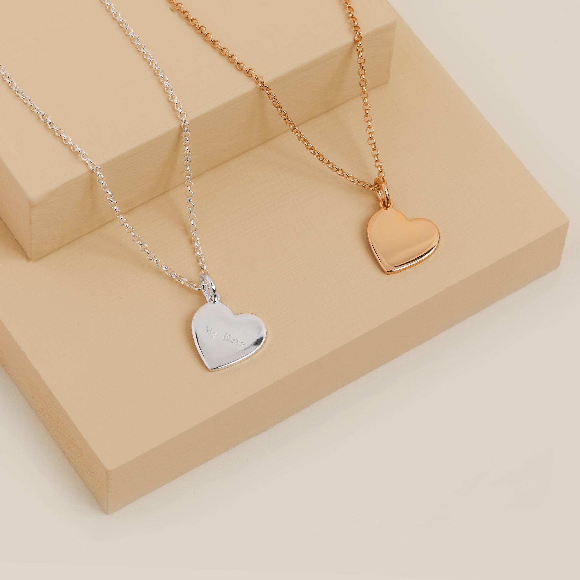 Heart Charm Necklace for Women - 21 Inch Gold/Silver Stainless Steel Pendant Necklace - Perfect for Valentine's Day, Anniversary & Romantic Gifts