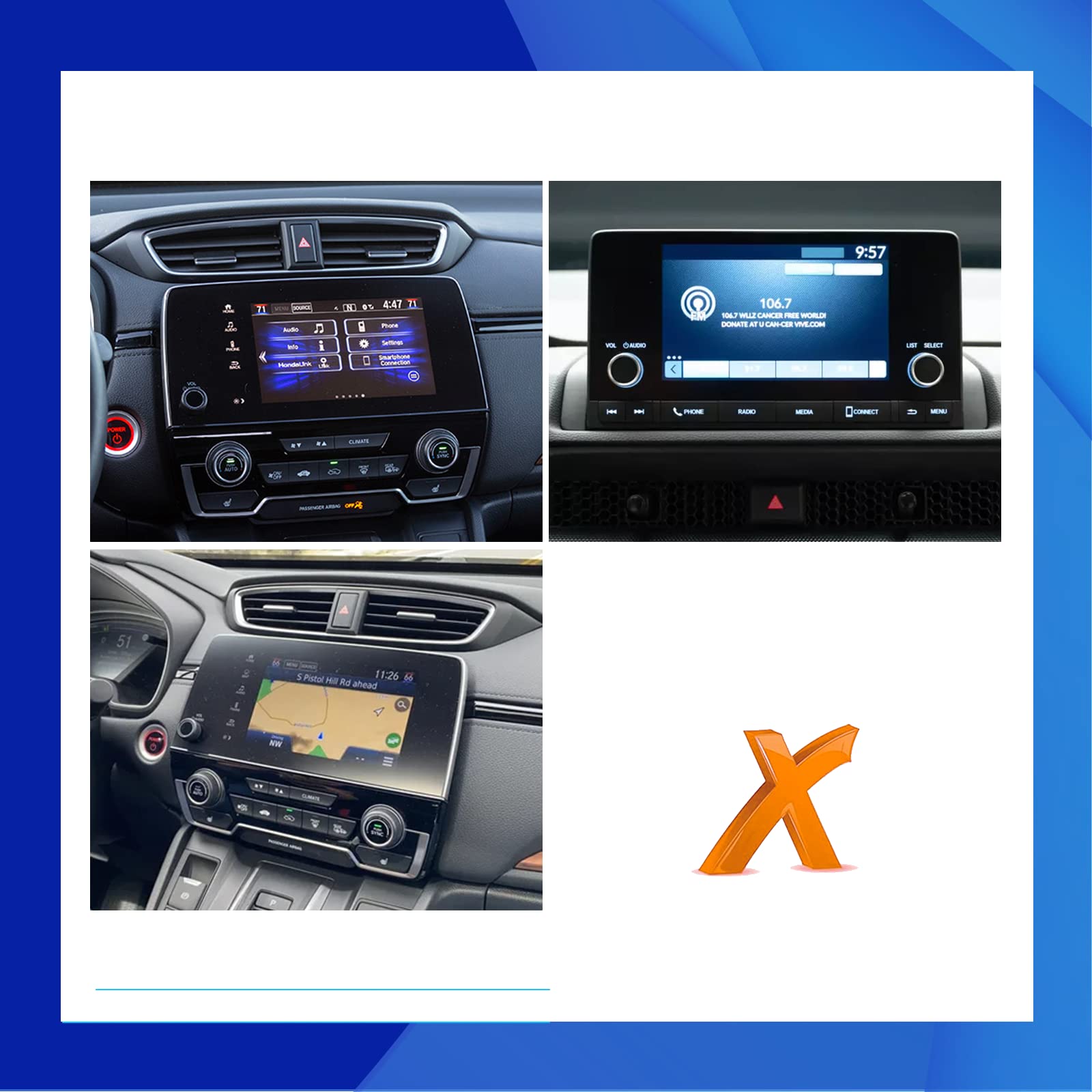 2024 Honda CR-V 9-Inch Screen Protector | Compatible with CR-V, HR-V, EX-L, Acura Integra & Sport Touring Hybrid Models | Anti-Scratch HD Clear Film | Perfect for Navigation & Touchscreen Protection