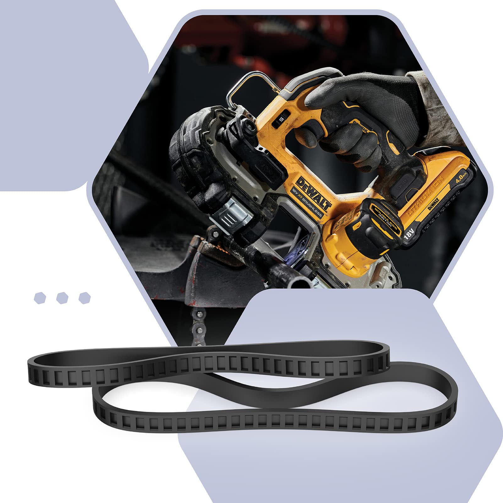Dewalt Bandsaw Tires Replacement (4-Pack) - Compatible with DWM120 Portable Band Saw, Durable Rubber Tires for Smooth Cutting - Perfect for Woodworking, Metalworking & DIY Projects