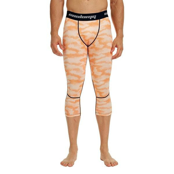 **Men's & Youth Boys' 3/4 Compression Tights - Running, Workout & Sports Performance Leggings**