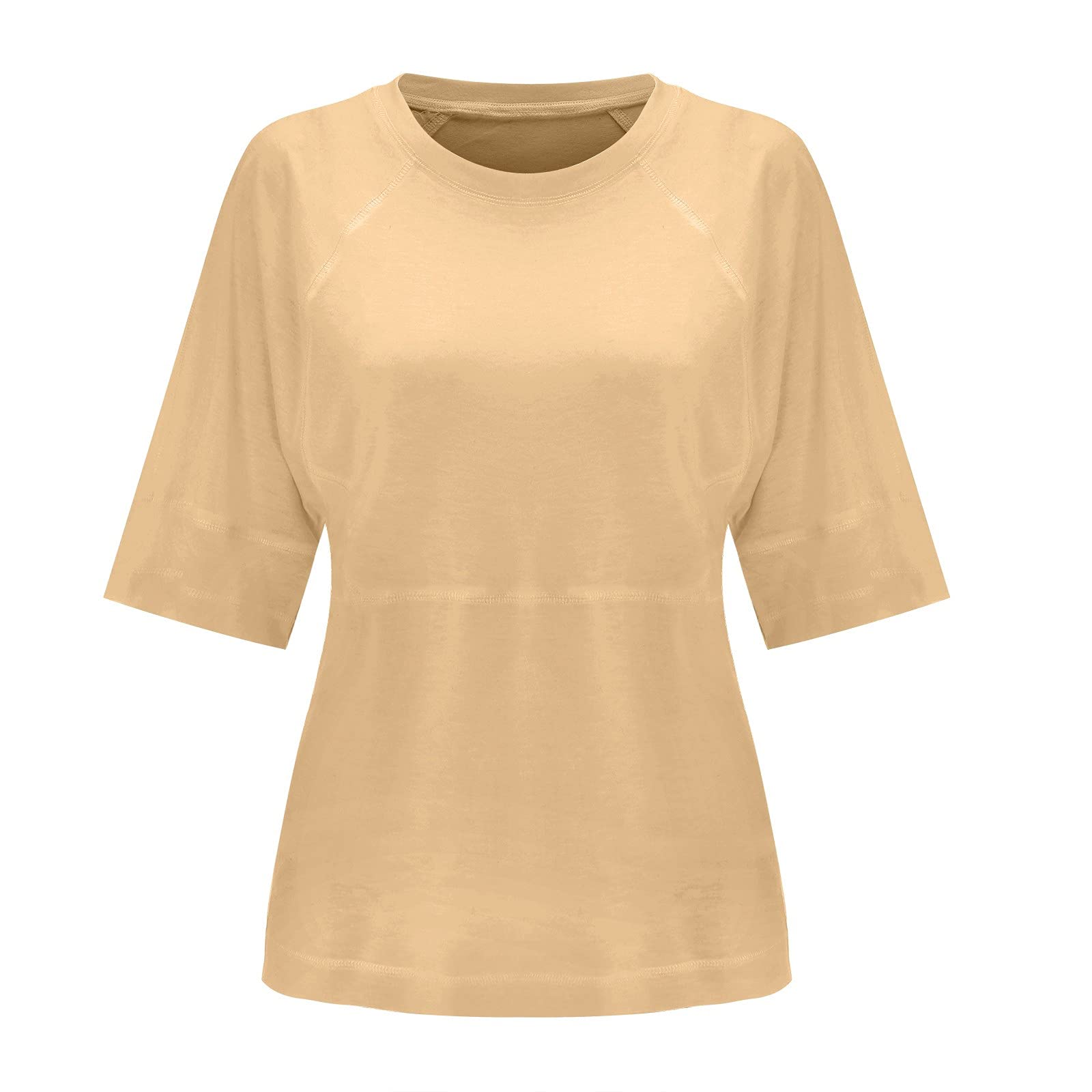 Women's Oversized V-Neck Half Sleeve T-Shirt - Soft Casual Loose Fit Basic Top for Everyday Wear | Perfect for Street Style, Lounge & Summer Outfits