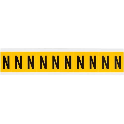 Brady 1530-N 15 Series Indoor/Outdoor Number & Letter Cards - Pack of 50 - Durable Plastic for Address Signs, Mailboxes & Office Organization