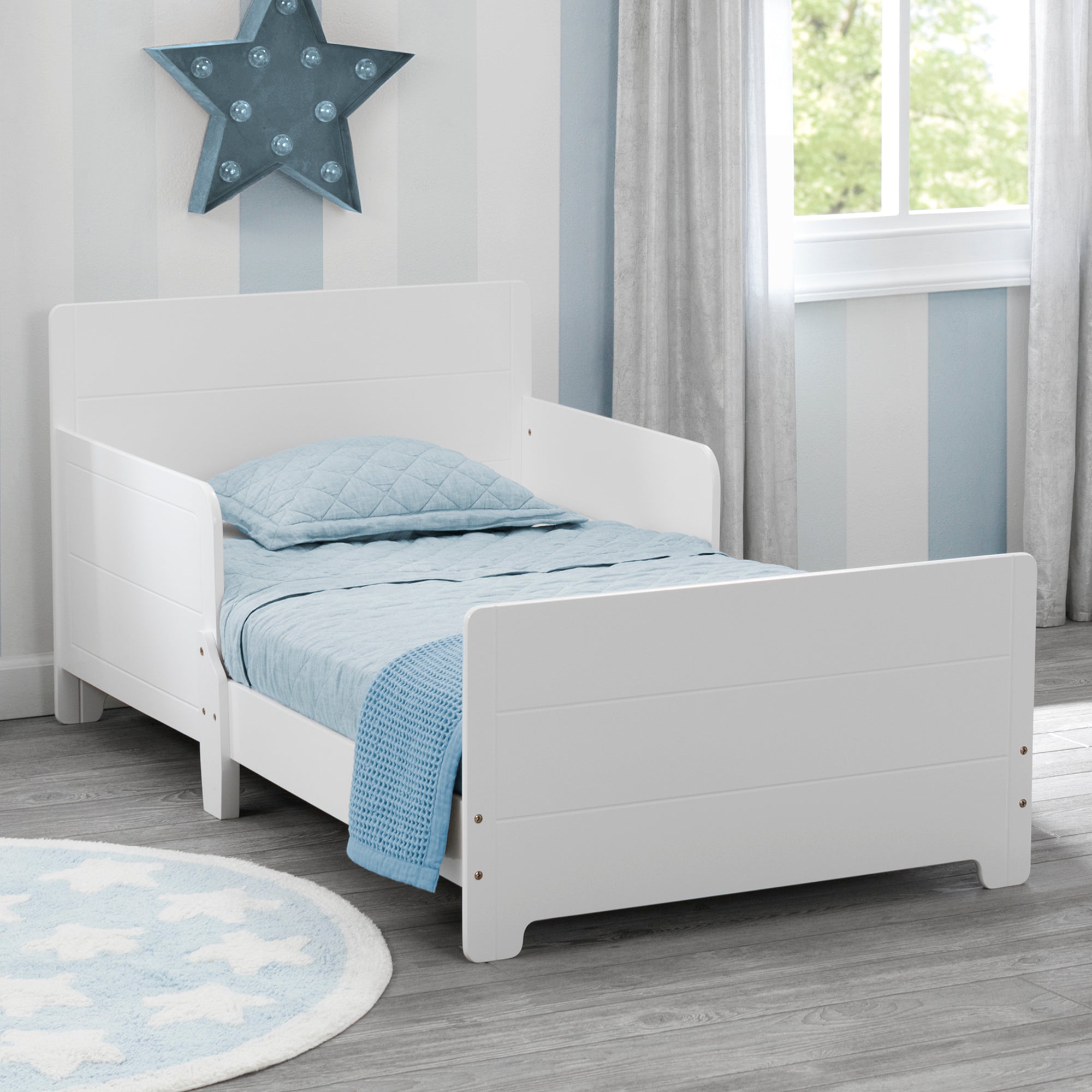 MySize Toddler Bed - Adjustable Wooden Toddler Bed for Kids 2-5 Years | Safe & Sturdy Transition Bed for Nursery, Daycare or Travel | Perfect for Growing Toddlers