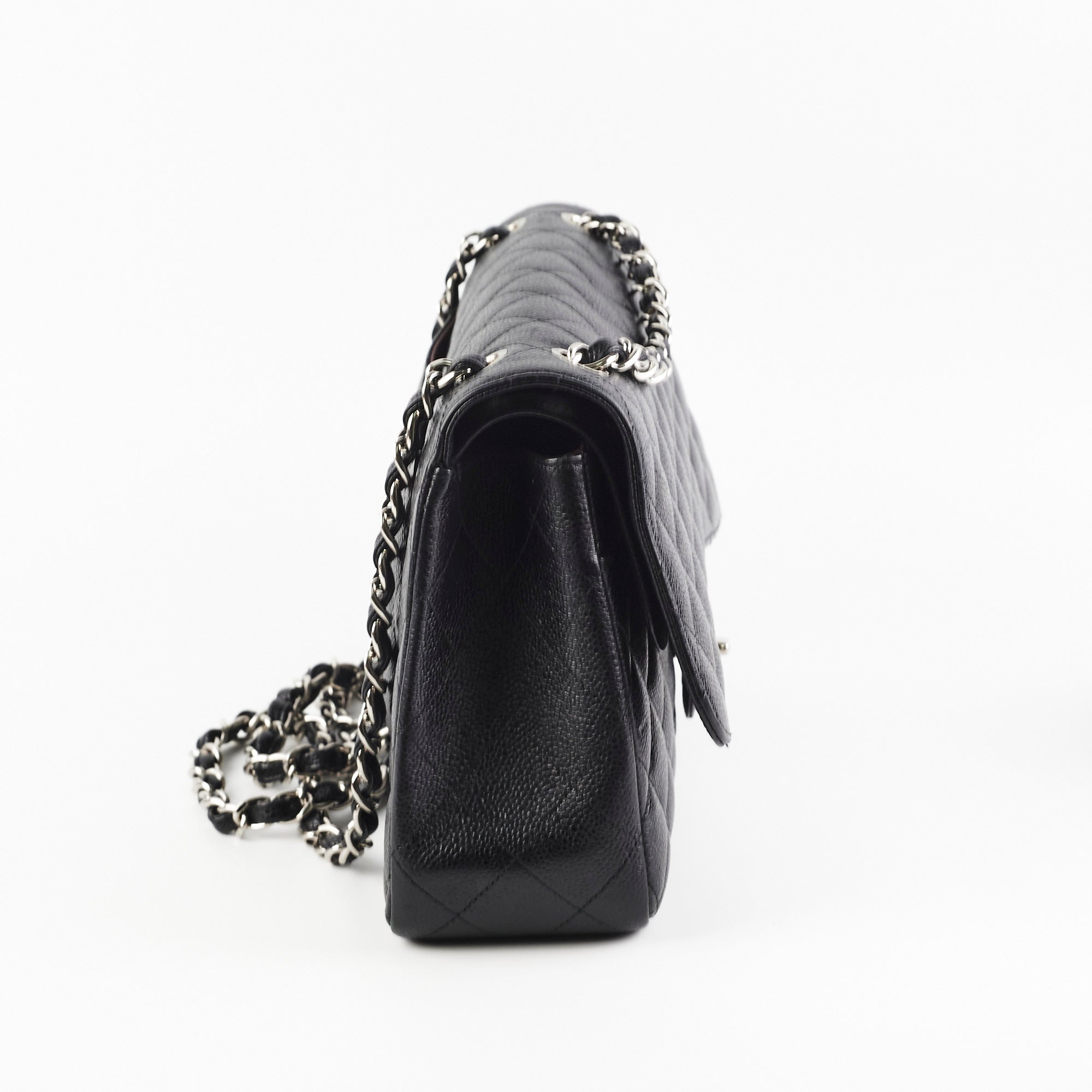 Chanel Jumbo Classic Double Flap Bag in Black Caviar Leather - Luxury Designer Handbag for Women, Perfect for Parties, Work & Everyday Use