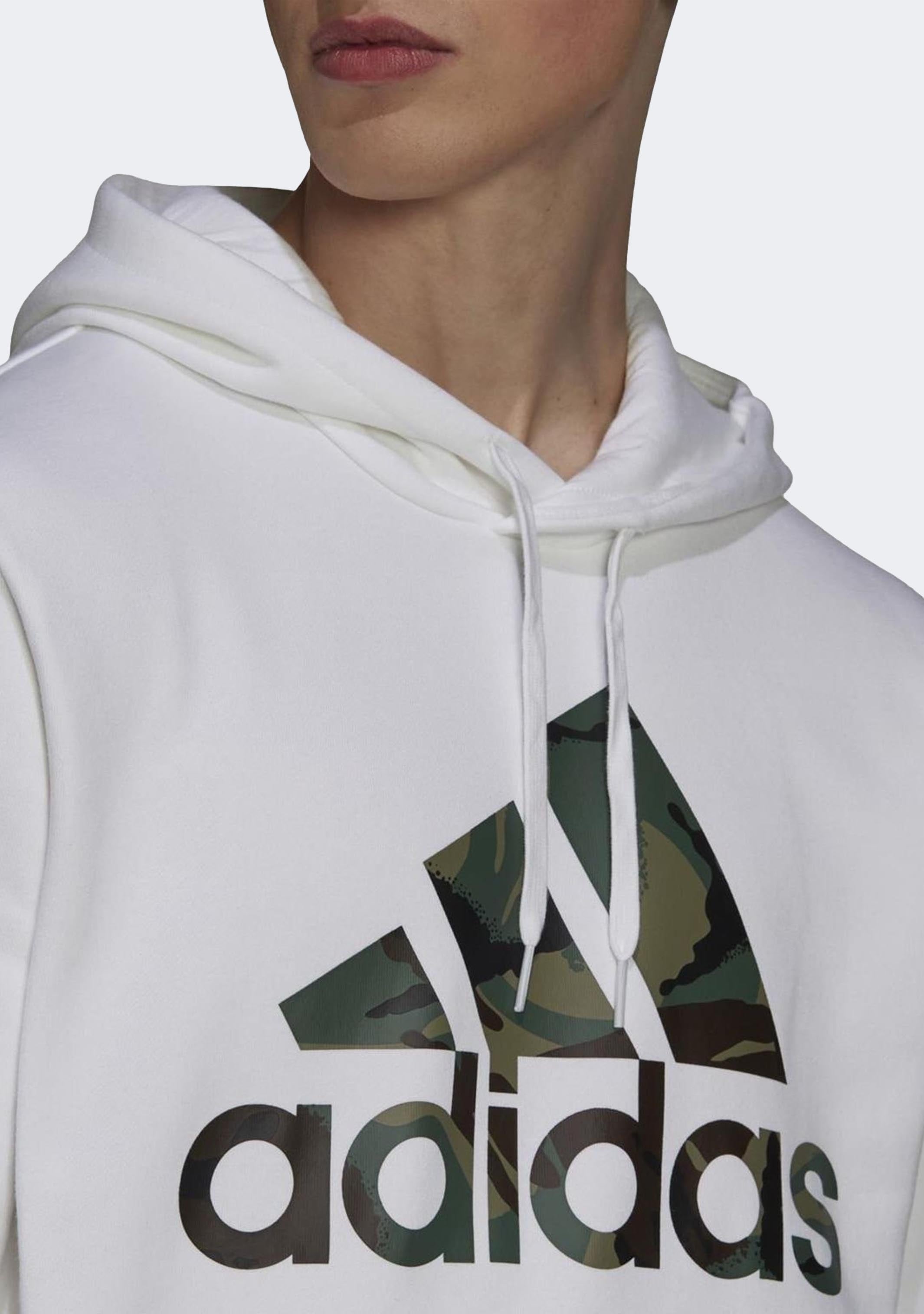 Adidas Men's Camo Hoodie Sweatshirt - Lightweight Fleece Pullover with Kangaroo Pocket for Casual Wear, Gym & Outdoor Activities