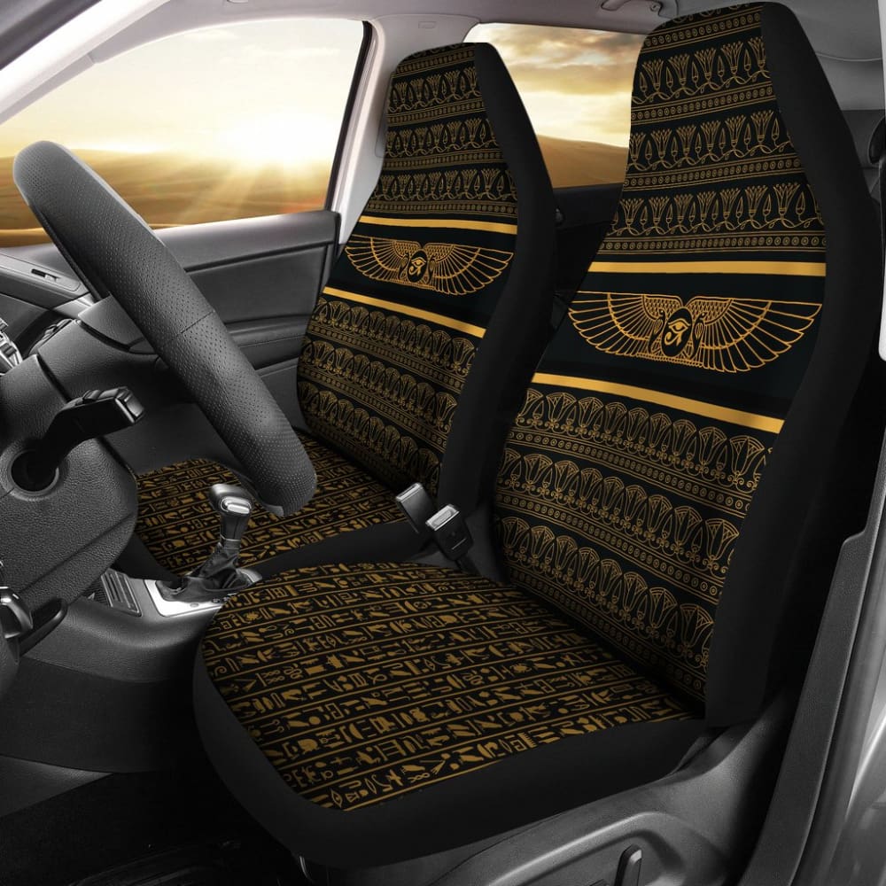 Premium Egyptian Horus Wings Car Seat Covers - Vintage Inspired Luxury Car Accessories for Sedan, SUV & Truck - Perfect for Road Trips & Daily Commute