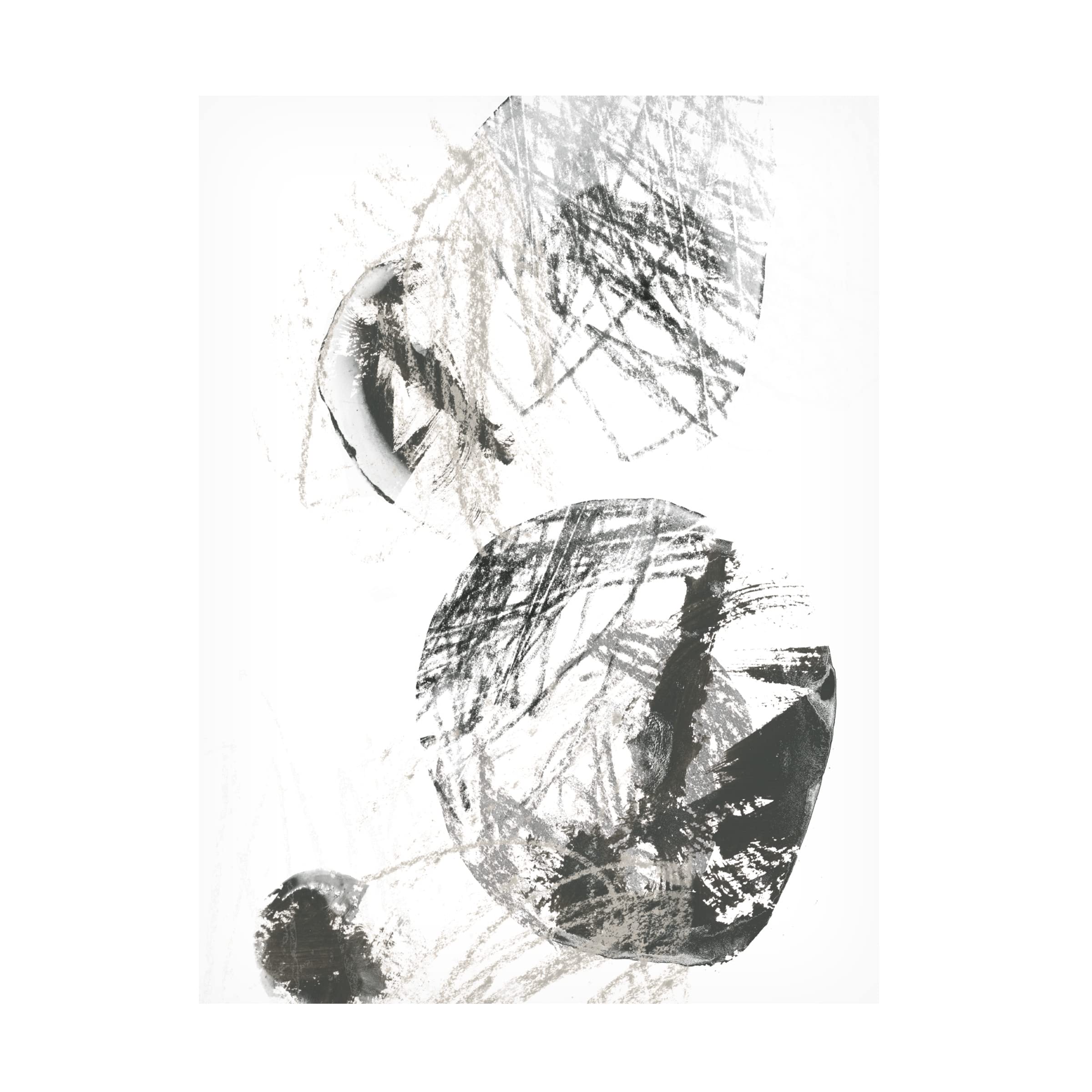 Trademark Fine Art 'Scribble Stones IV' Abstract Canvas Wall Art by June Erica Vess - Perfect for Modern Living Room, Office & Bedroom Decor