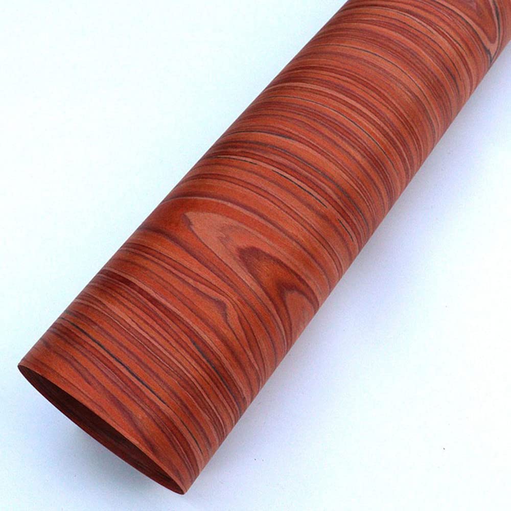 Premium Red Rosewood Wood Veneer Sheet (60x250cm) - Natural Wood Finish for Furniture Restoration, Speaker Cabinets, Tables, Shelves & Kitchen Cabinets - Perfect for Home, Hotel & Office Decor Projects