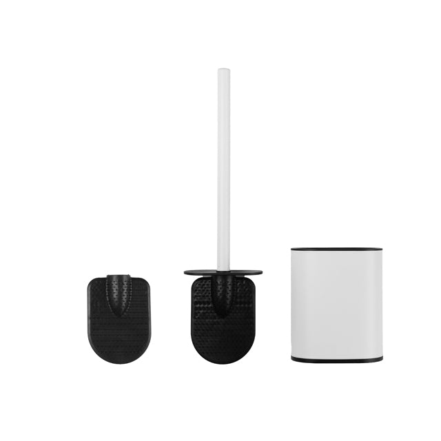 Bao Silicone Toilet Brush - Soft Bristles, Non-Scratch Cleaning, Matt White Finish - Perfect for Bathroom, Kitchen & RV Cleaning