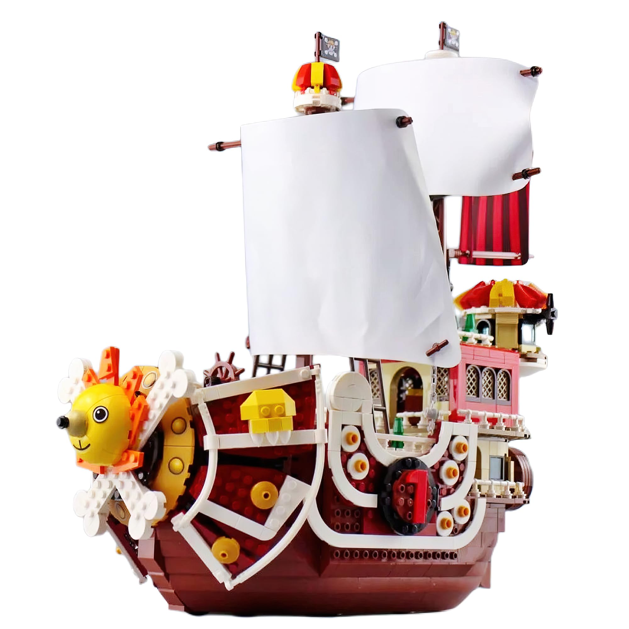 HI-REEKE 1484PCS Anime Pirate Ship Building Blocks Set - Thousand Sunny Brick Boat Battleship Model Toy Kit for Adults & Kids | Perfect for Collectors, Gifts, and Creative Play
