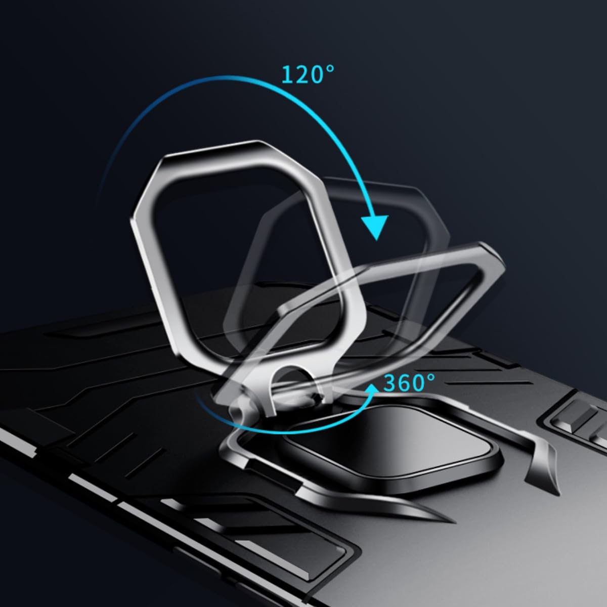 SORAKA Honor 20 Pro Case with Ring Holder & Metal Plate - Slim Soft TPU Phone Cover for Magnetic Car Mount - Black - Perfect for Driving, Work & Daily Protection