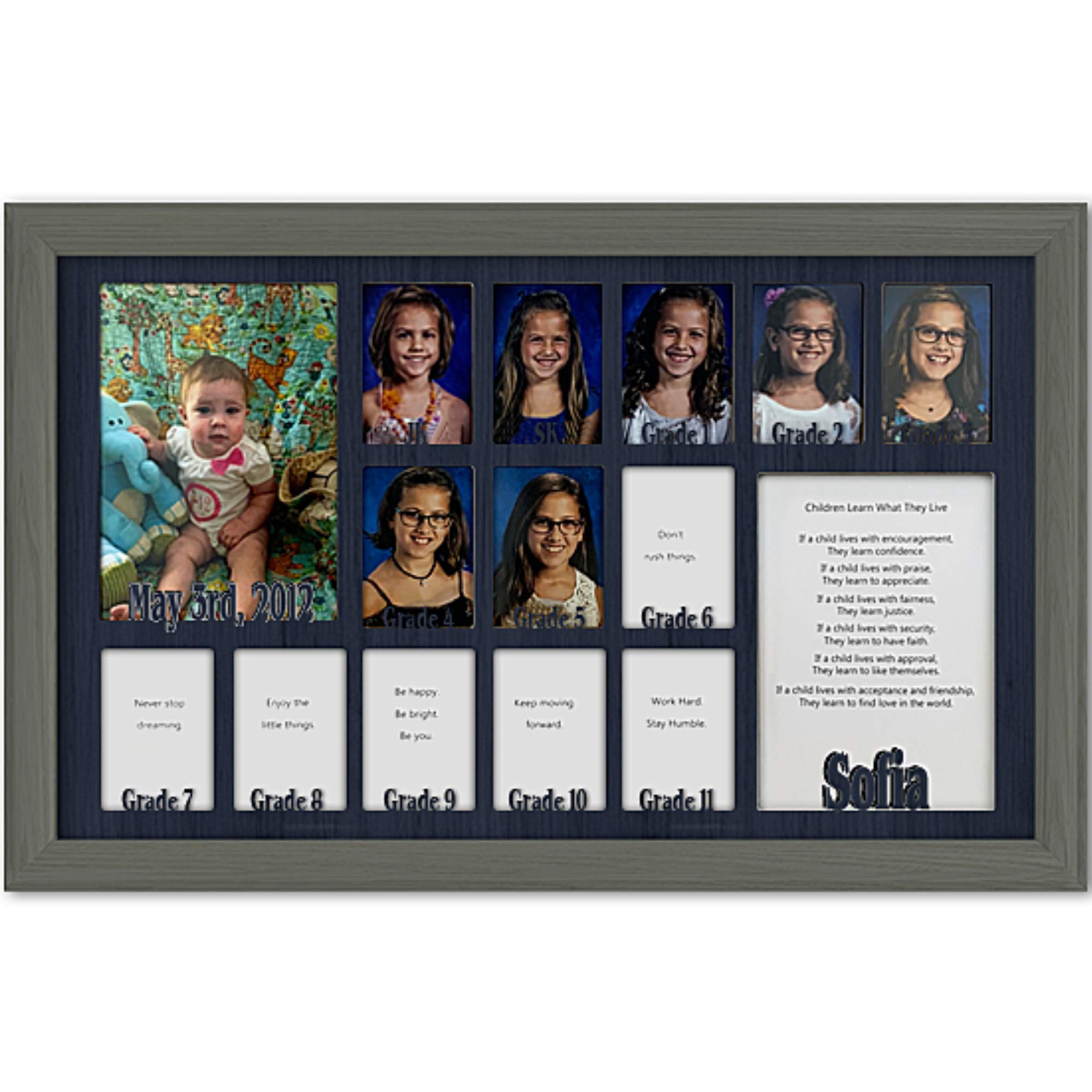 Personalized Northland School Years Photo Frame - Holds Twelve 2.5
