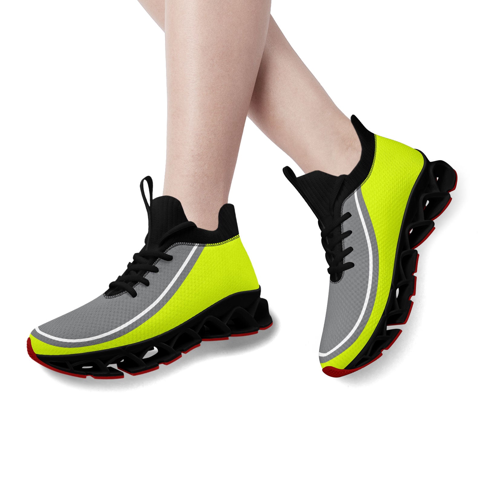 Custom Green & Gray Maxsoul Personalized Sneakers - Breathable Comfort Shoes for Men & Women (FN030XD D020388) - Perfect for Running, Gym Workouts & Casual Wear