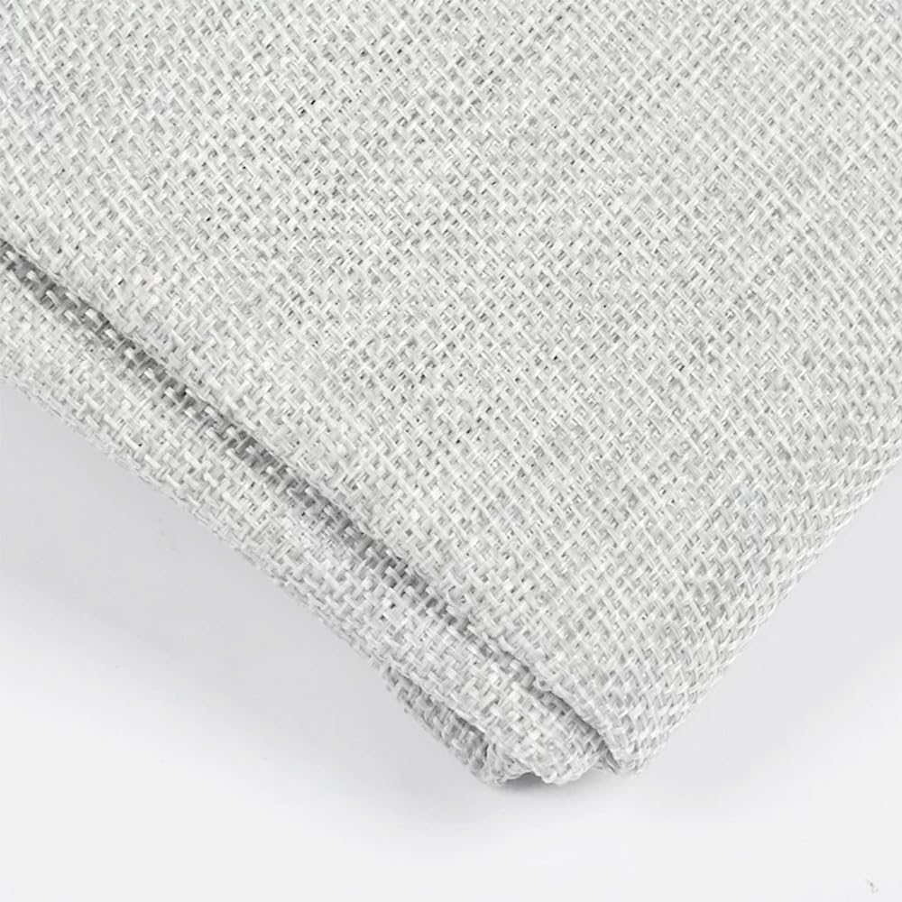 Flushbay Light Grey Speaker Grill Cloth - Single Layer Linen Dustproof Mesh Fabric for Stereo Replacement, Home Stage Speakers, Media Cabinet, KTV Box (50x146cm) - Ideal for Home Theater, Studio, and Live Sound Systems