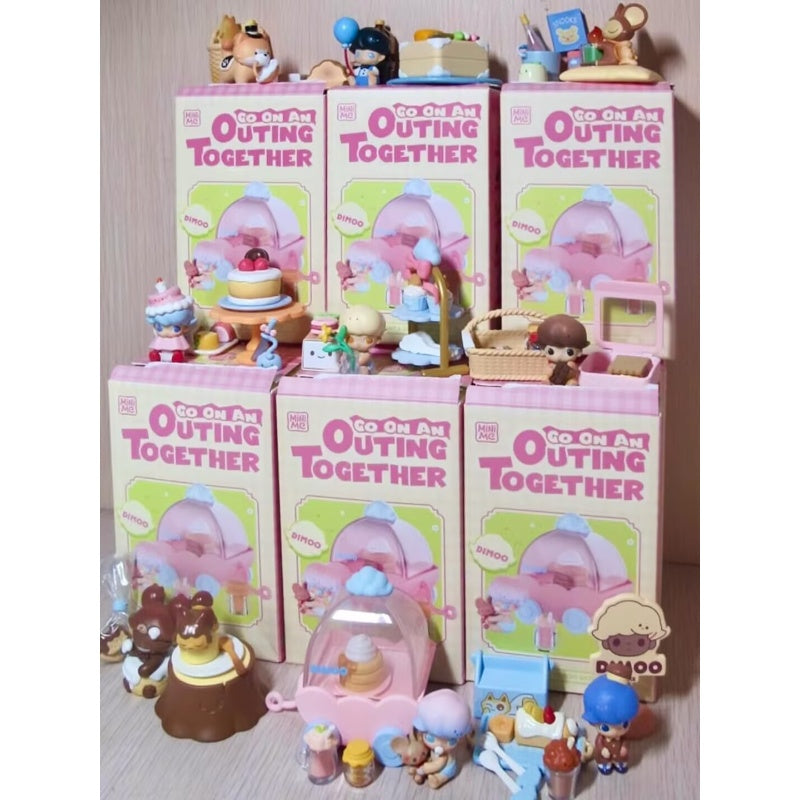 DIMOO Outing Together Series Complete Set - Limited Edition Collectible Figures for Display & Gifting - Perfect for Home Decor, Office Display, and Anime Fans Collection