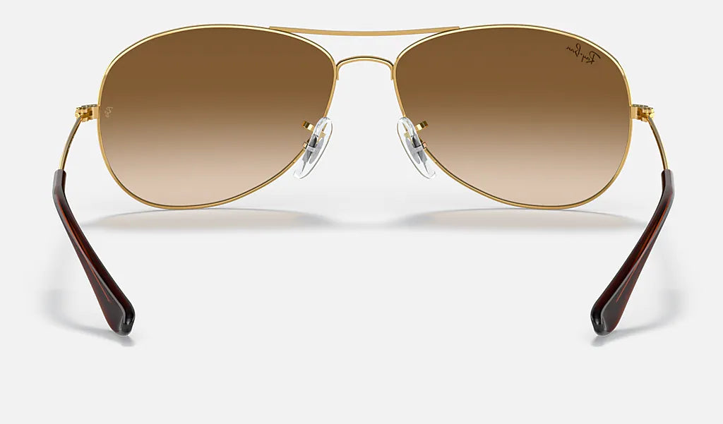 Ray Ban COCKPIT RB3362 001 51 59mm Gold/Brown Gradient Polarized Aviator Sunglasses - UV Protection, Classic Pilot Style for Driving, Travel & Outdoor Activities