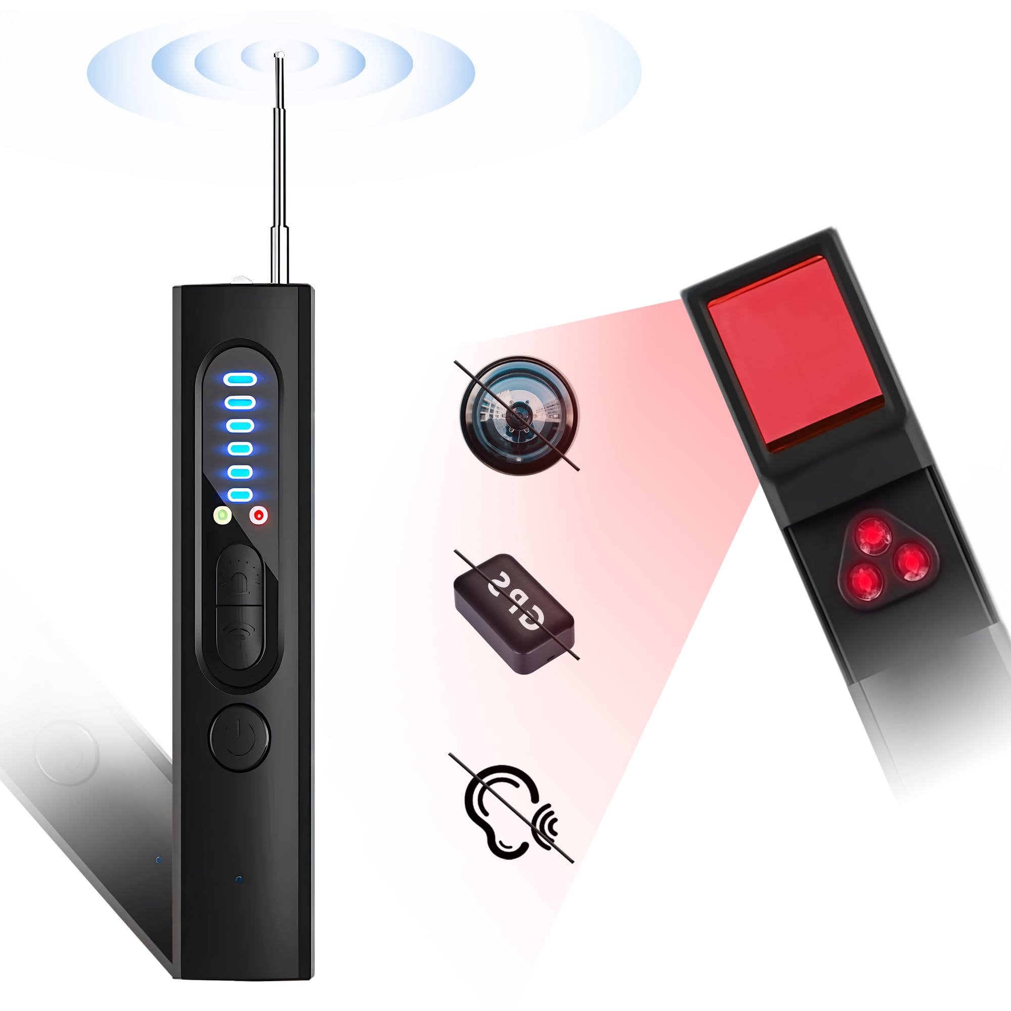 Hidden Spy Camera Detector & Bug Sweeper - Anti-Surveillance RF Signal Scanner for GPS, Wireless Devices | Home, Office & Travel Security | Protect Privacy in Hotels, Airbnb & Private Spaces