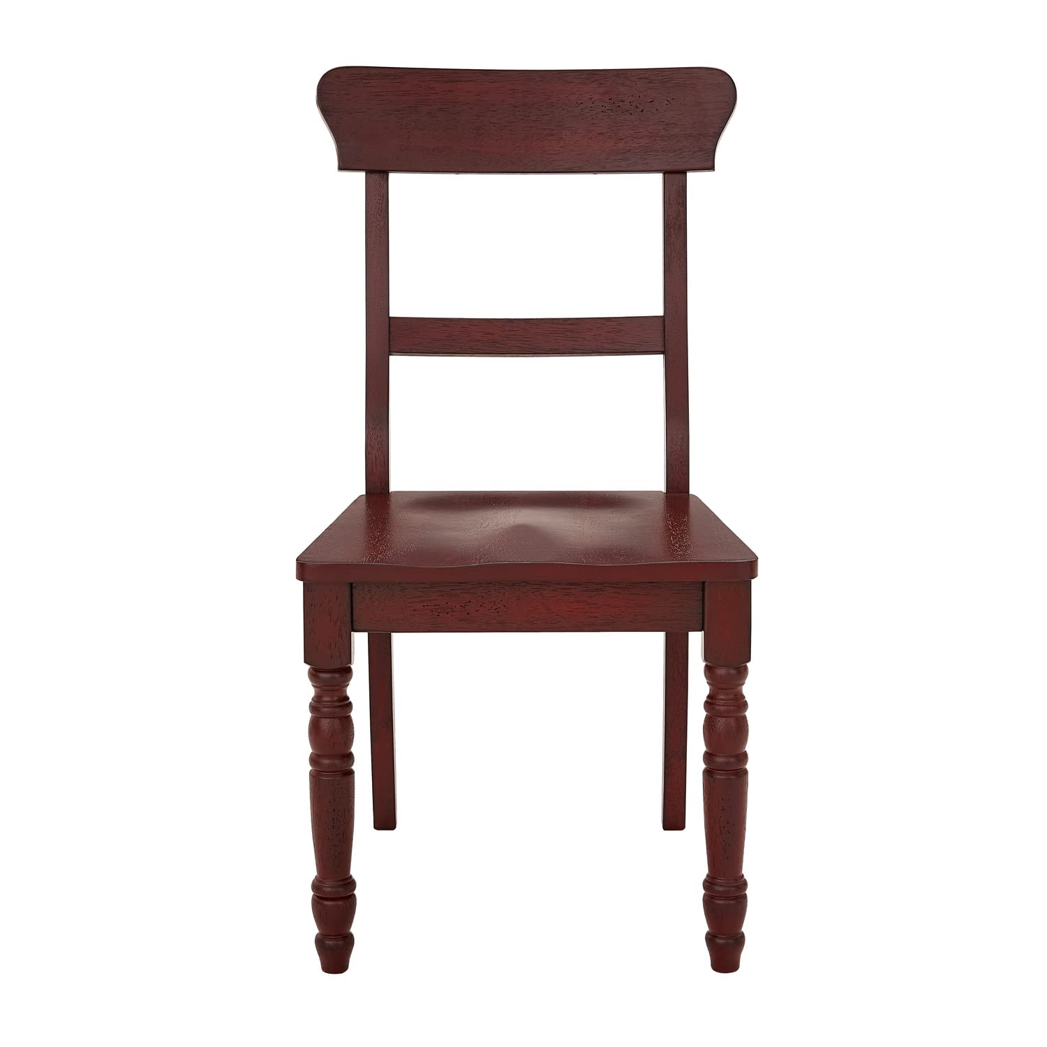 Progressive Furniture Savannah Court Set of 2 Dining Chairs - Antique Red Finish, Solid Wood Construction, Comfortable Upholstered Seats | Perfect for Dining Rooms, Kitchens, and Breakfast Nooks
