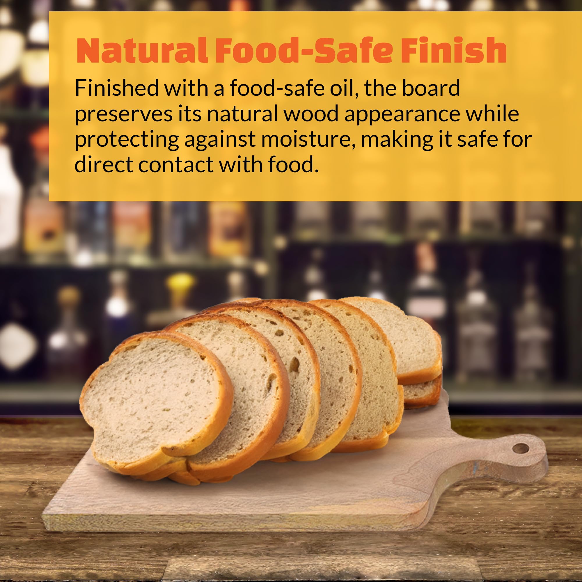 Premium Napa Mango Wood Cheese Board & Serving Tray - Large Charcuterie Platter for Entertaining, Wine & Cheese Pairing, Party Appetizers, Wedding Gifts & Home Decor