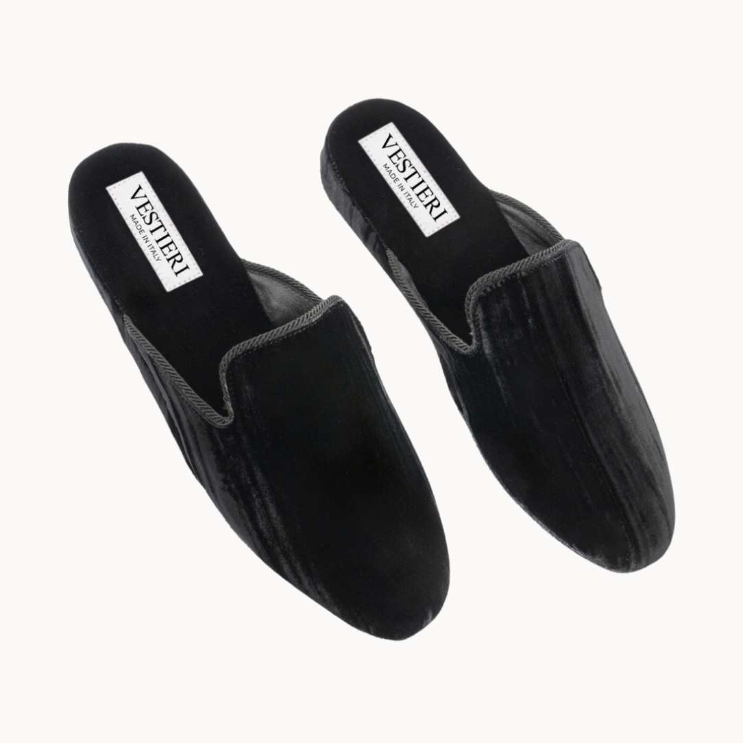 Premium Men's Barberini Black House Slippers - Comfortable Indoor/Outdoor Slides for Home, Hotel & Spa Use