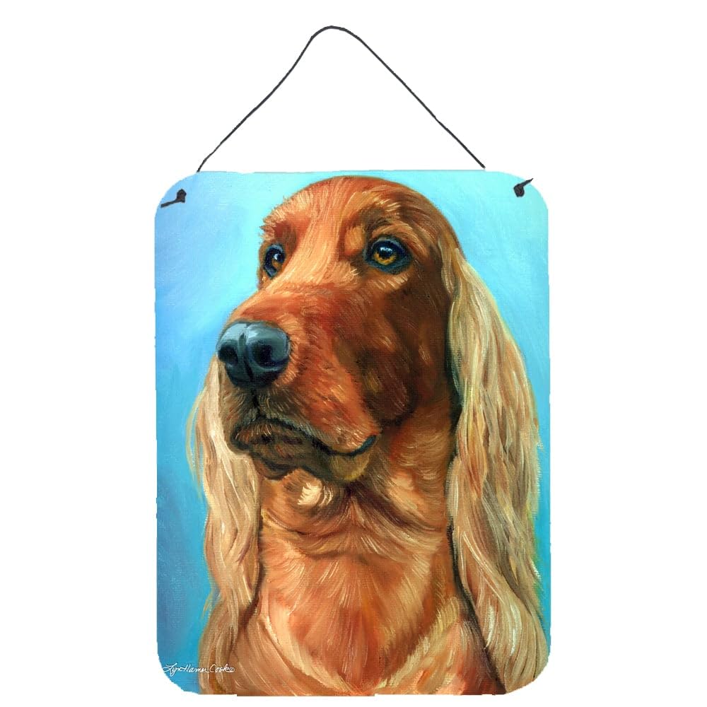 Caroline's Treasures Irish Setter Dog Metal Wall Art - 12x16 Inch Blue Aluminum Sign for Kitchen, Bar, Bathroom & Front Door Decor | Rustic Home Plaque for Pet Lovers & Irish Setter Enthusiasts | Perfect for Country House, Pub or Kennel Decoration