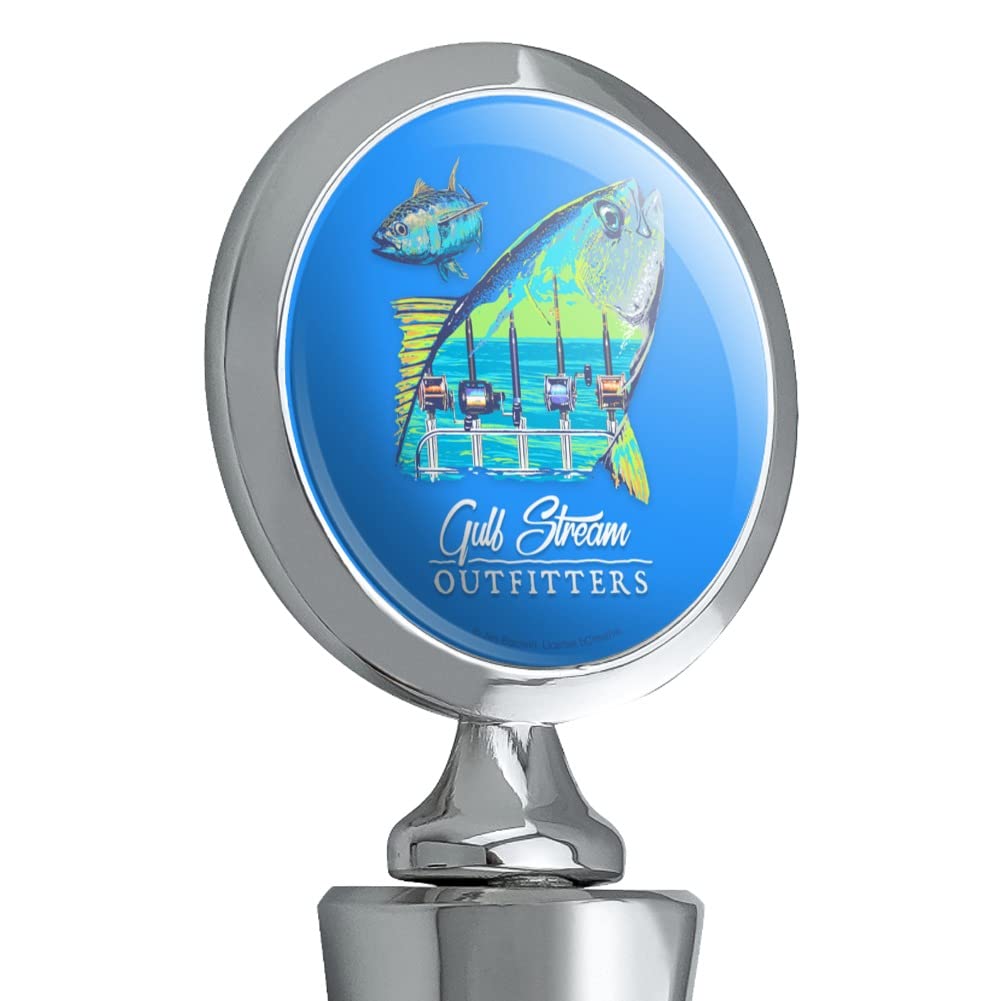 Premium Gulf Stream Outfitters Yellowfin Ahi Tuna Ocean Fishing Wine Bottle Stopper - Unique Fish-Shaped Cork for Wine Lovers & Anglers - Perfect for Beach Parties, Boat Trips & Gifts