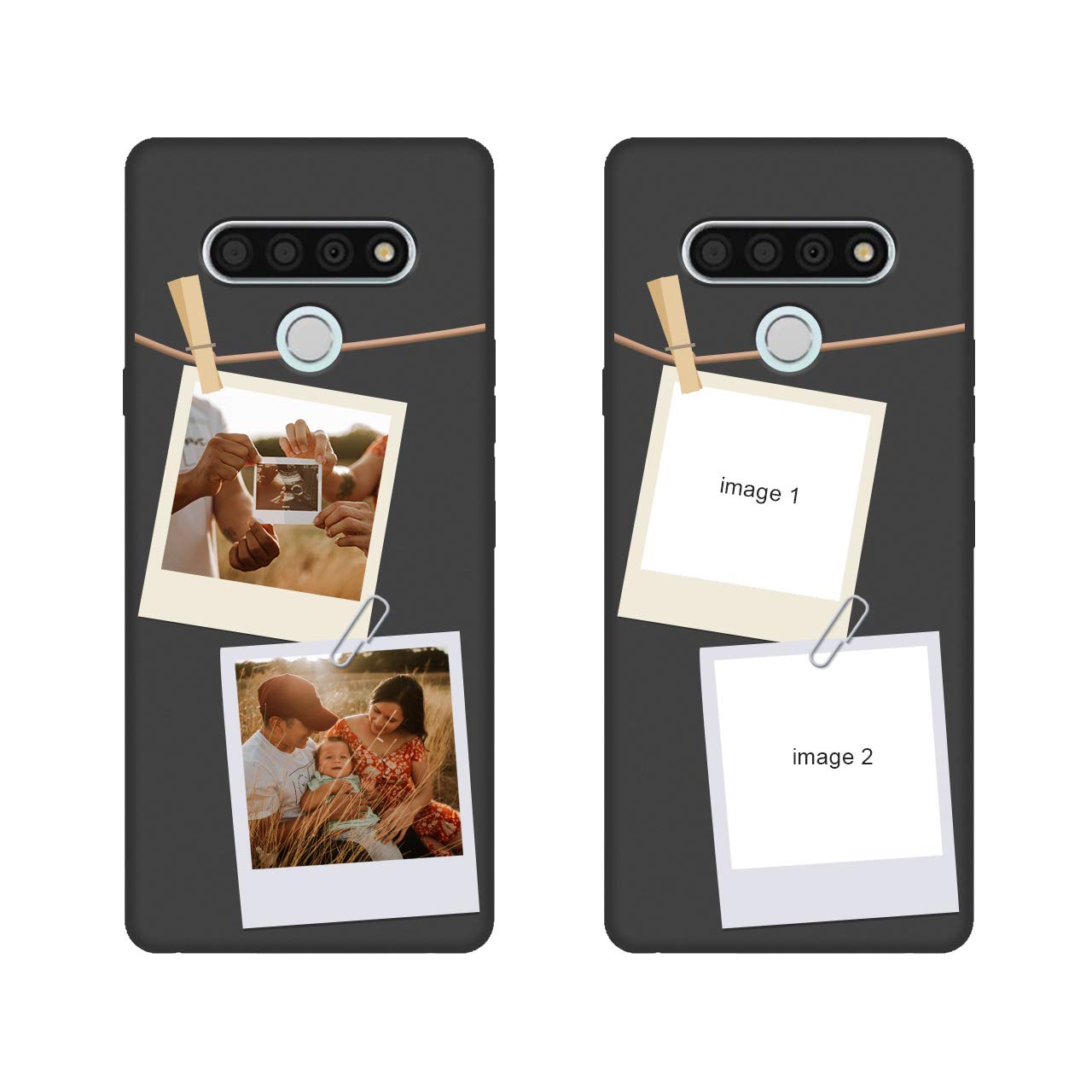 Custom Phone Case for LG Stylo 6 - Personalized Multi-Photo Collage Cover with Name & Pictures - Birthday, Christmas, Valentine's Gift for Her & Him - Uartify Black Protective Case - Perfect for Daily Use, Travel & Special Occasions