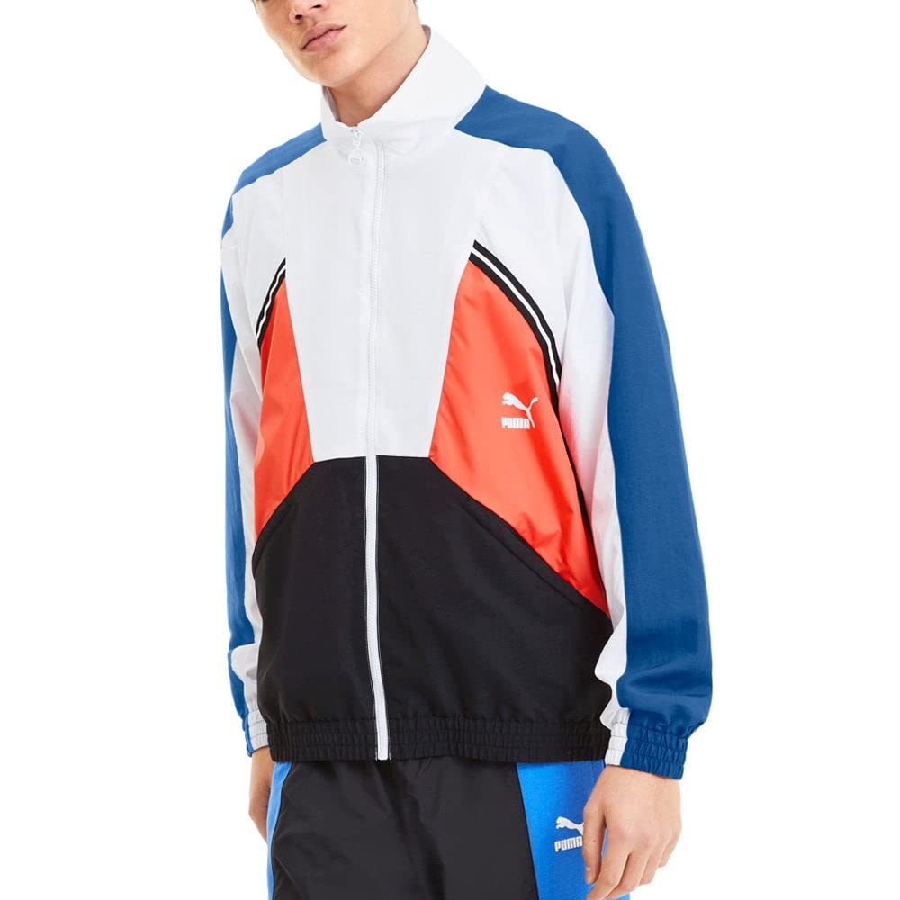 Puma Men's TFS Woven Casual Jacket - Lightweight Blue Outerwear for Everyday Wear & Outdoor Activities
