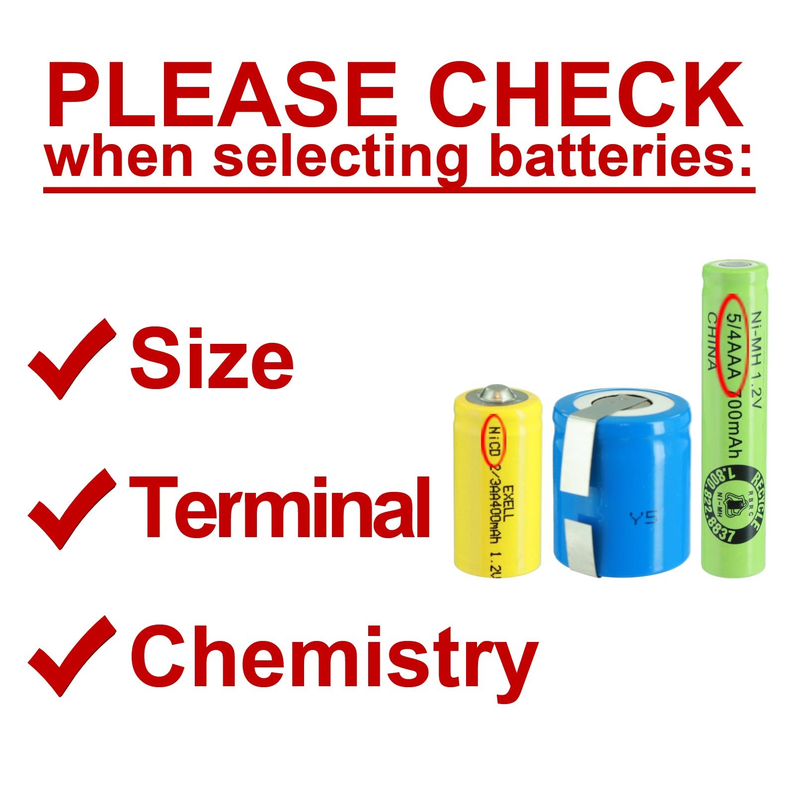 Exell 1.2V NIMH AAA 600mAh Rechargeable Battery with Tabs - High Power for Electric Razors, Toothbrushes, Telecom UPS, Smart Grid, Power Tools & Electric Mopeds - Perfect for Home, Office & Industrial Applications