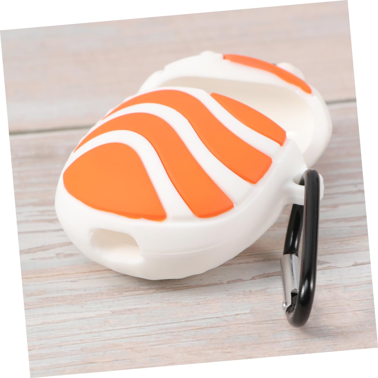 Salmon Sushi Shaped Silicone Earphone Covers - Anti-Slip, Dustproof Protection for Wireless Earbuds Cases (2-Pack) - Cute Accessories for AirPods, Galaxy Buds & More