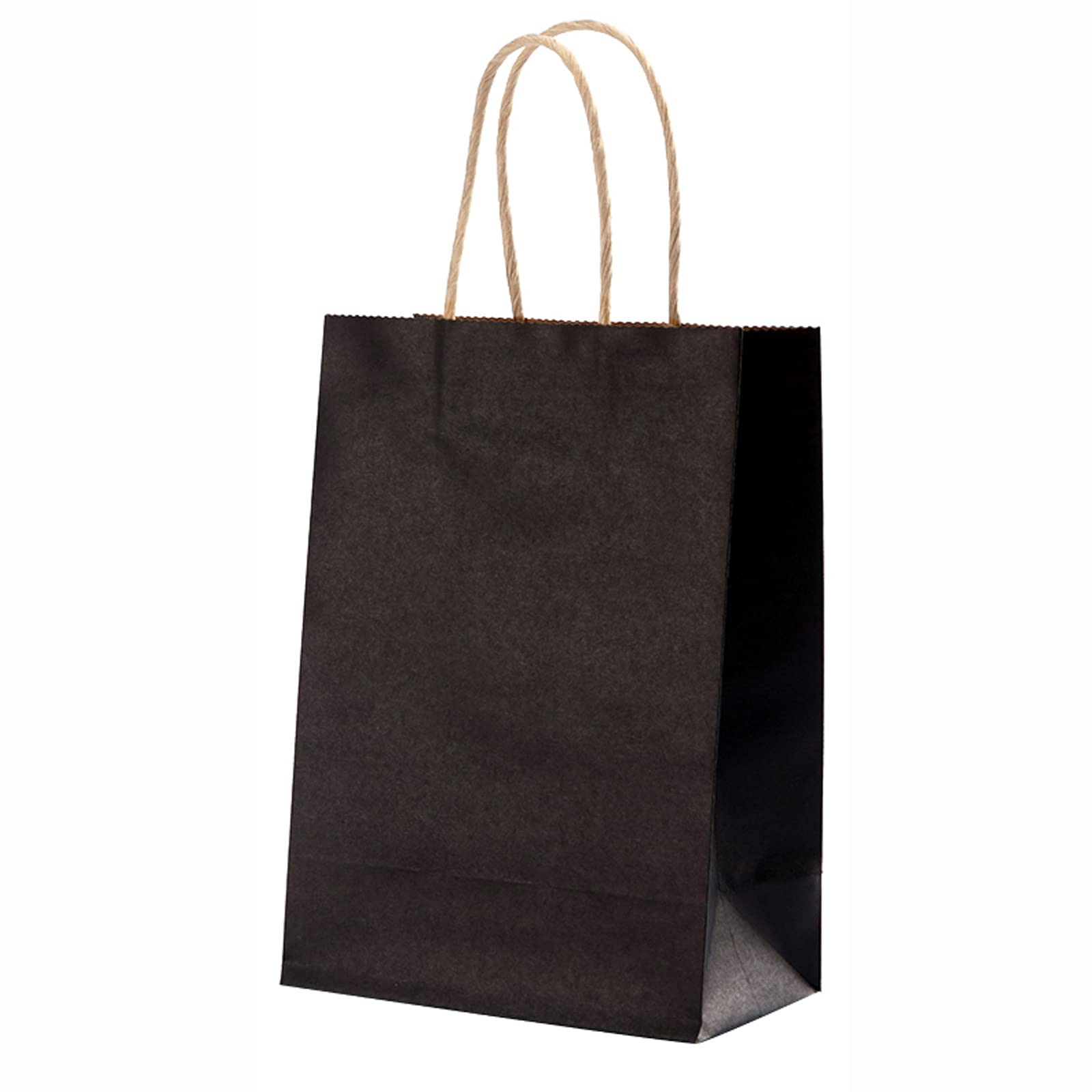 100 Pcs Kraft Paper Bags with Handles - Eco-Friendly Brown Shopping Bags for Retail Stores, Restaurants, Takeout, Grocery, Bakery, DIY Crafts & Gift Wrapping (6x3x8 Inches) - Perfect for Parties, Weddings & Small Business Packaging