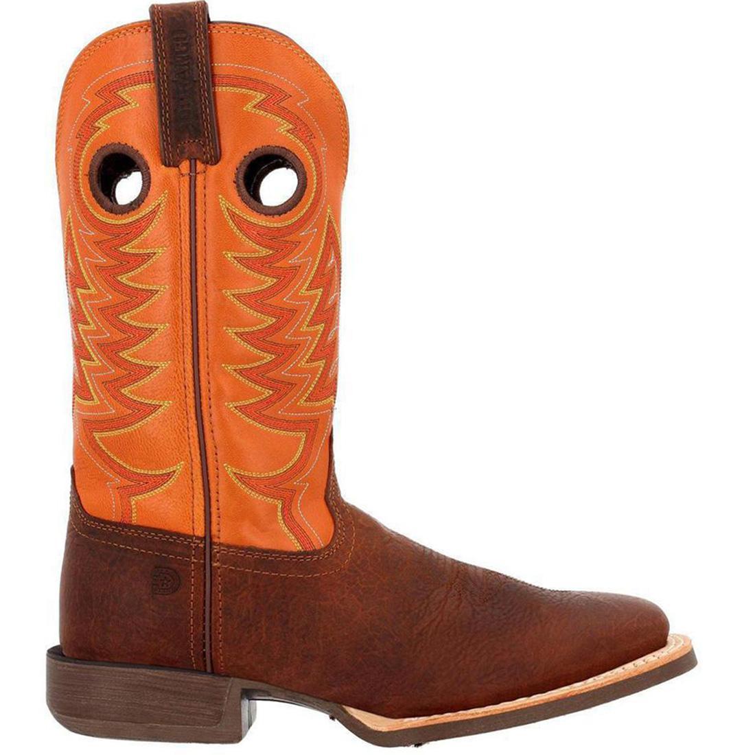 Rebel Pro Orange Western Boots for Men - Comfortable Cowboy Boots with Durable Leather - Perfect for Rodeo, Country Music Festivals & Western Fashion