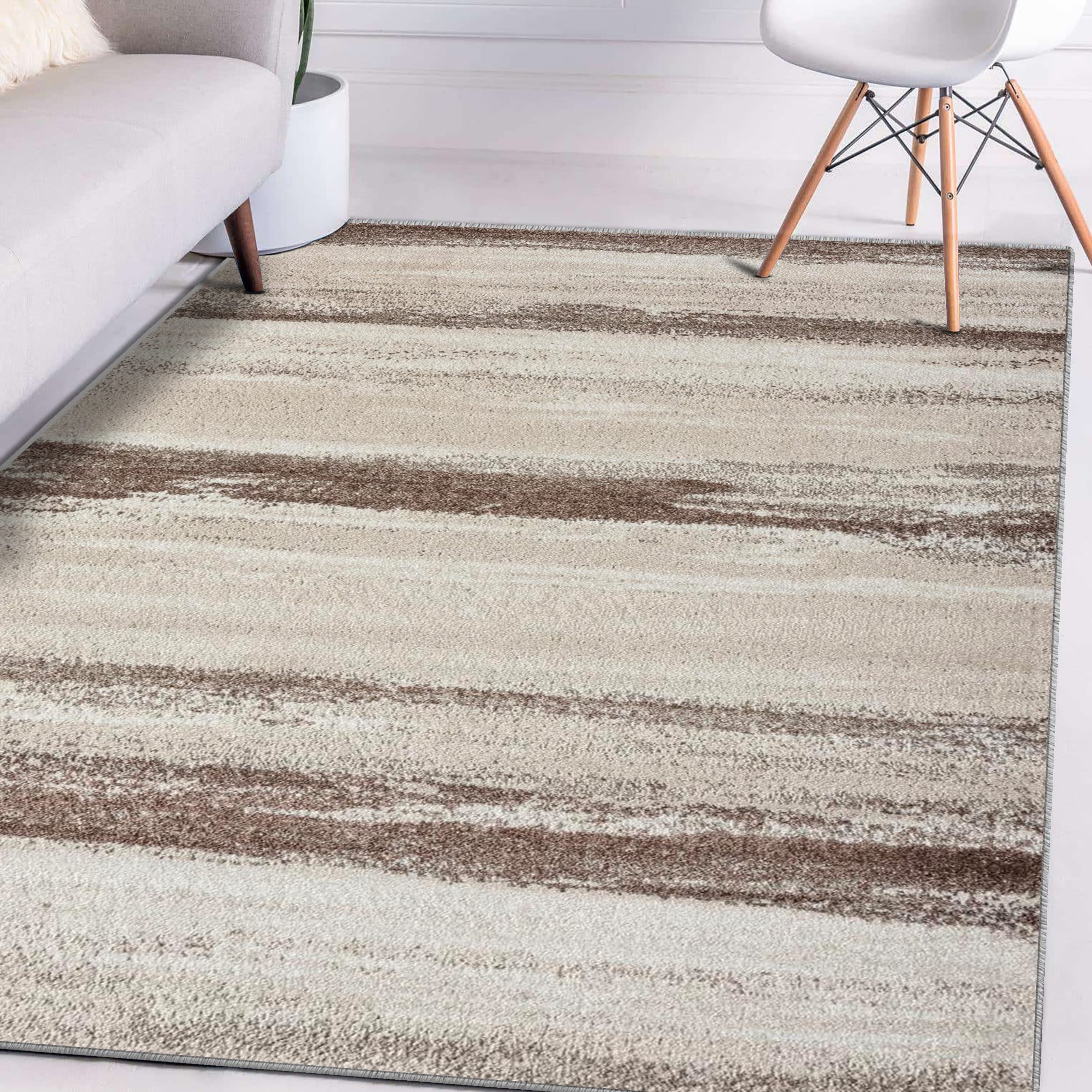 Modern Stain-Resistant Brown Area Rug 8x10 by LUXE WEAVERS - Perfect for Living Room, Bedroom & Office Decor