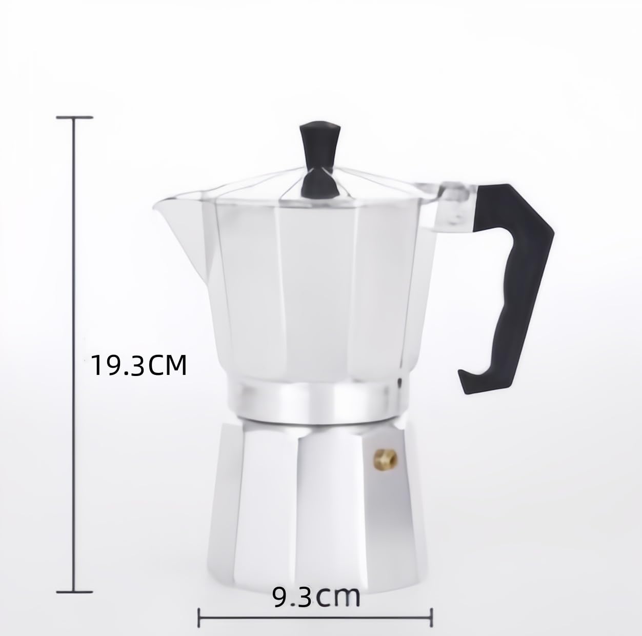 6 Cup Classic Moka Pot (9 oz) - Stovetop Espresso Maker in Aluminum Silver | Cuban Coffee Maker with Replacement Parts | Perfect for Home Brewing, Camping & Outdoor Adventures | Make Rich Espresso Coffee Easily