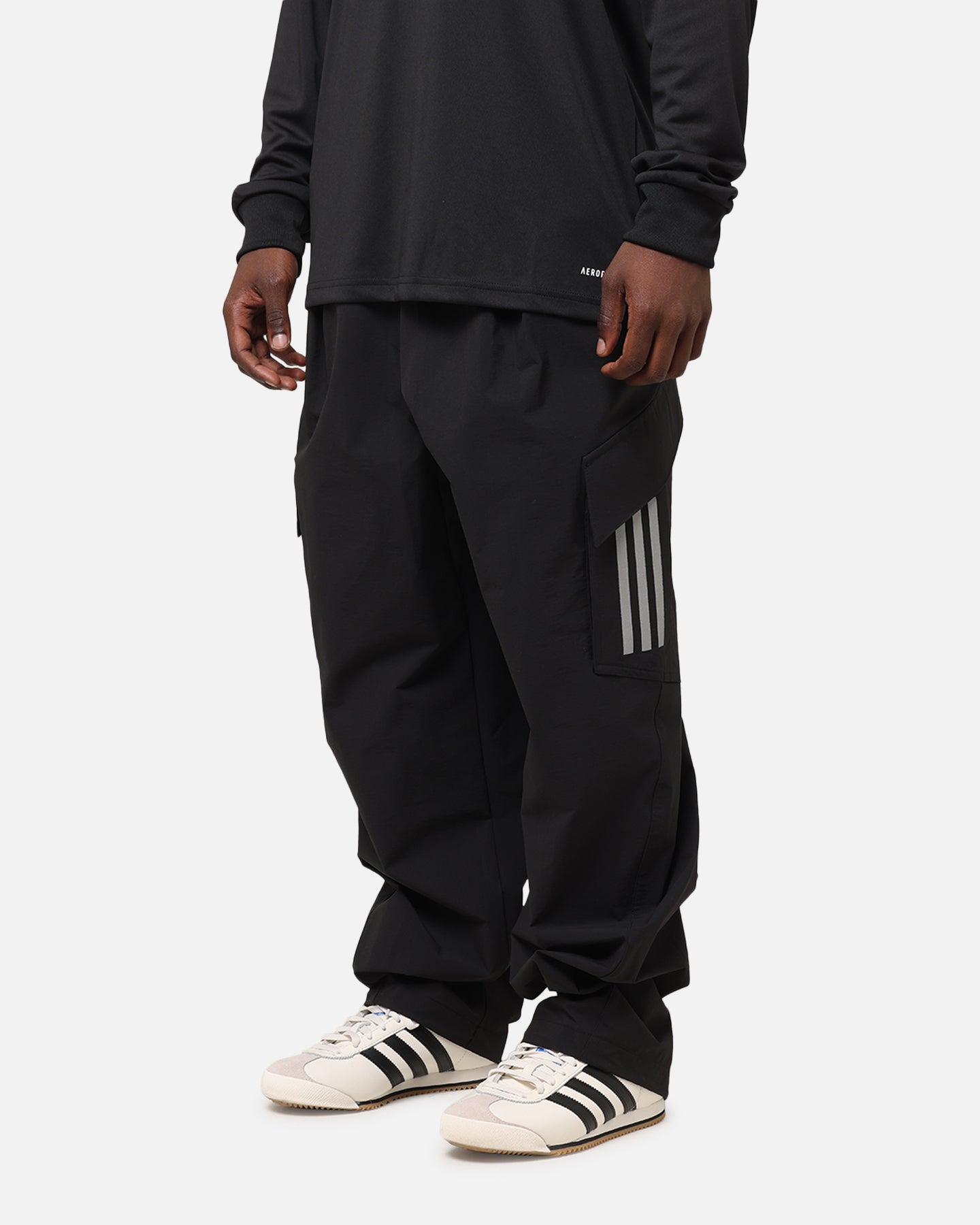 Adidas x Mercedes AMG Petronas Formula One F1 2025 Mechanics Joggers for Men - Black & White Athletic Pants for Running, Training & Casual Wear