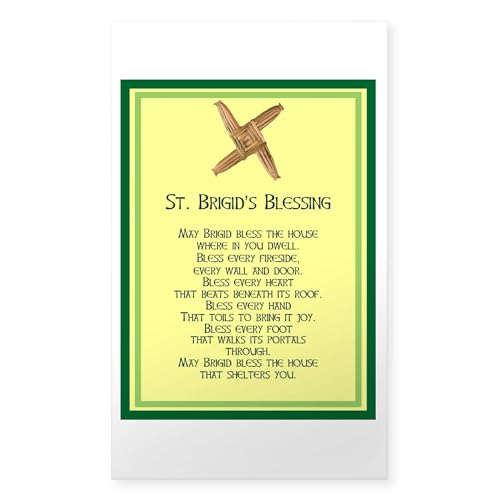 Clear - IRISH BLESSINGS ST. BRIGID Rectangle Sticker