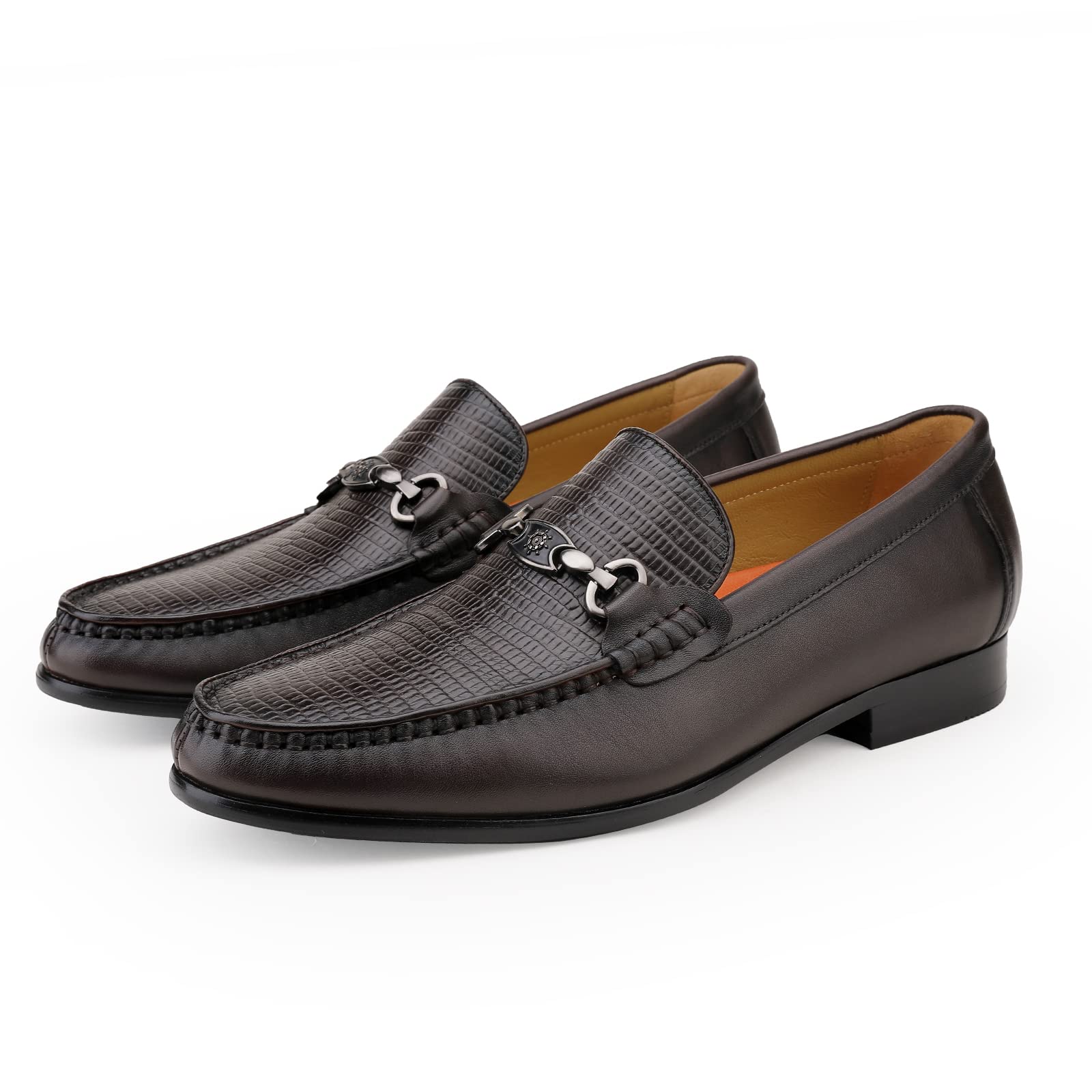 Premium Men's Black Leather Loafers - Handcrafted Dress Shoes for Wedding, Party & Formal Events | Slip-On Comfort & Classic Style