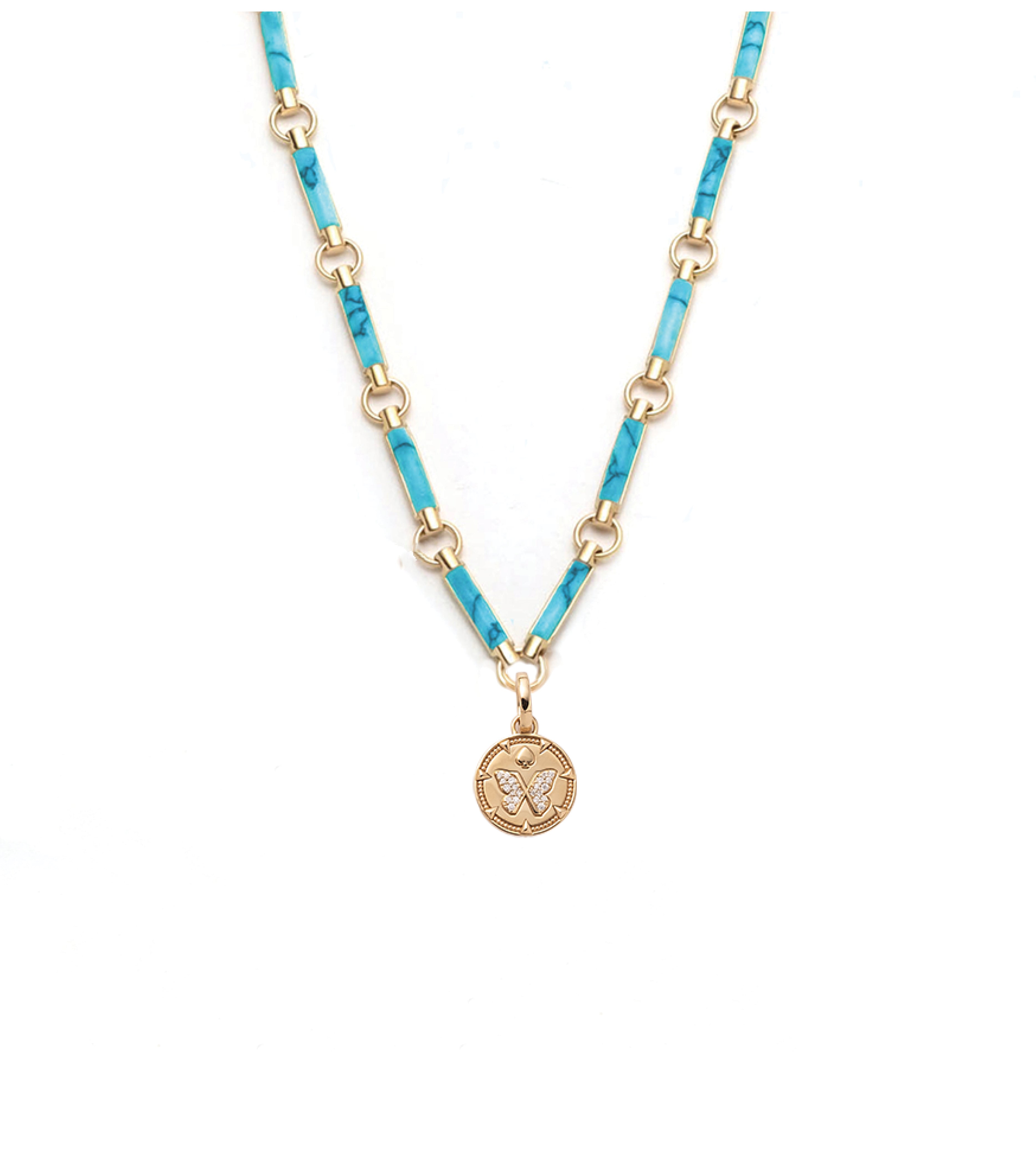 Reverie Turquoise Element Chain Necklace - Boho Chic Jewelry for Women, Dainty Layering Necklace for Everyday Wear, Perfect Gift for Birthday & Anniversary | Ideal for Casual Outfits, Beach Vacations & Festival Style