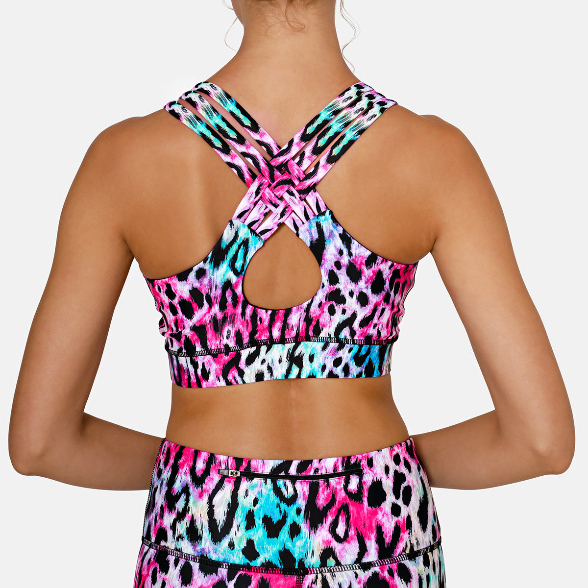 Bengal Blush Cross Back Bra - Women's Supportive Sports Bra for Yoga, Running & Gym Workouts - Comfortable & Breathable Activewear