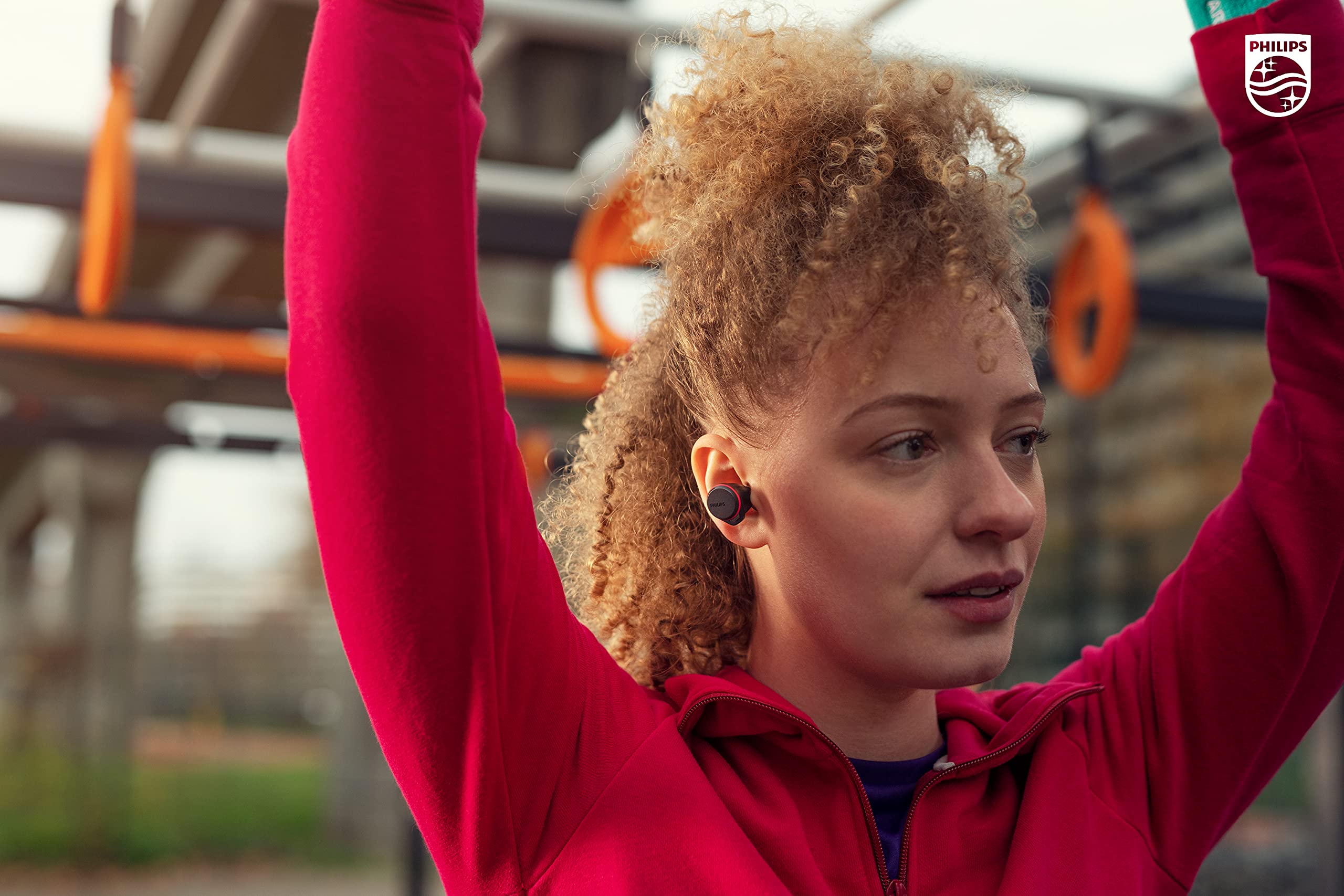 Philips GO A7507 Wireless Sports Headphones with Active Noise Cancelling (ANC), Bluetooth Multipoint & Bone Conduction Mic - Crystal Clear Calls, Sweatproof & Secure Fit for Running, Gym Workouts & Outdoor Activities - Black