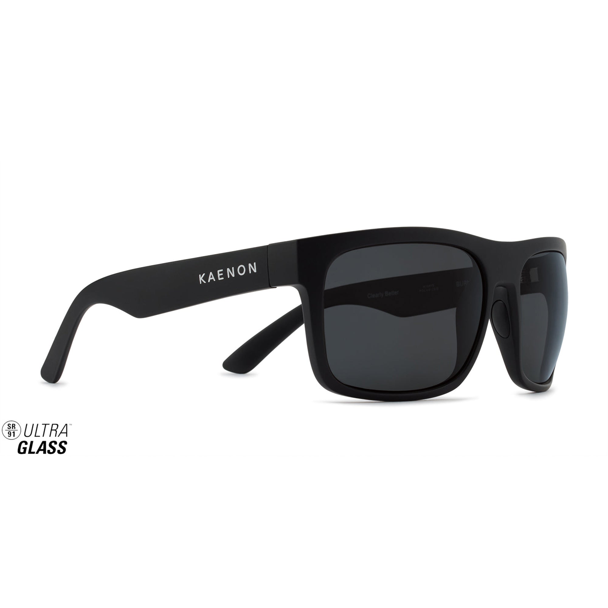 Burnet XL ULTRA Polarized Sunglasses for Men & Women - Matte Black Frame with Grey Lenses - UV Protection, Anti-Glare - Perfect for Driving, Beach & Outdoor Activities