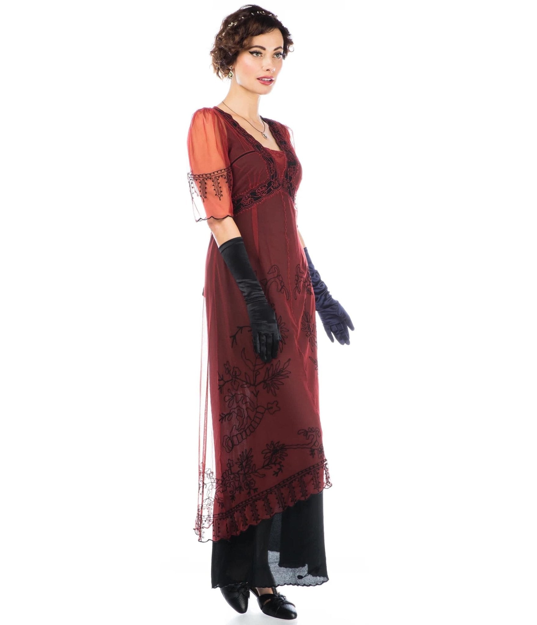 Vintage 1920s Style Wine & Black Flapper Dress for Women - Roaring 20s Gatsby Party Costume, Great Gatsby Themed Event, Speakeasy Outfit, Halloween Costume, Retro Dance Performance