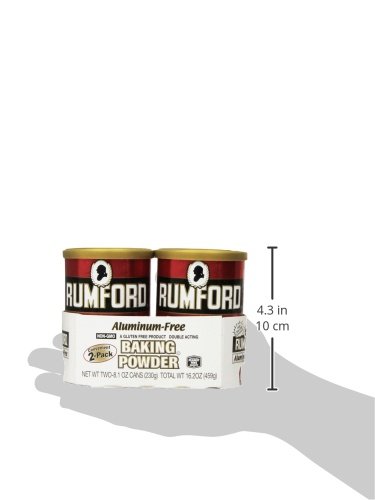 Rumford Baking Powder - 8.1 Ounce (Pack of 2) | Aluminum-Free, Non-GMO, Gluten-Free | Perfect for Baking Cakes, Cookies & Breads
