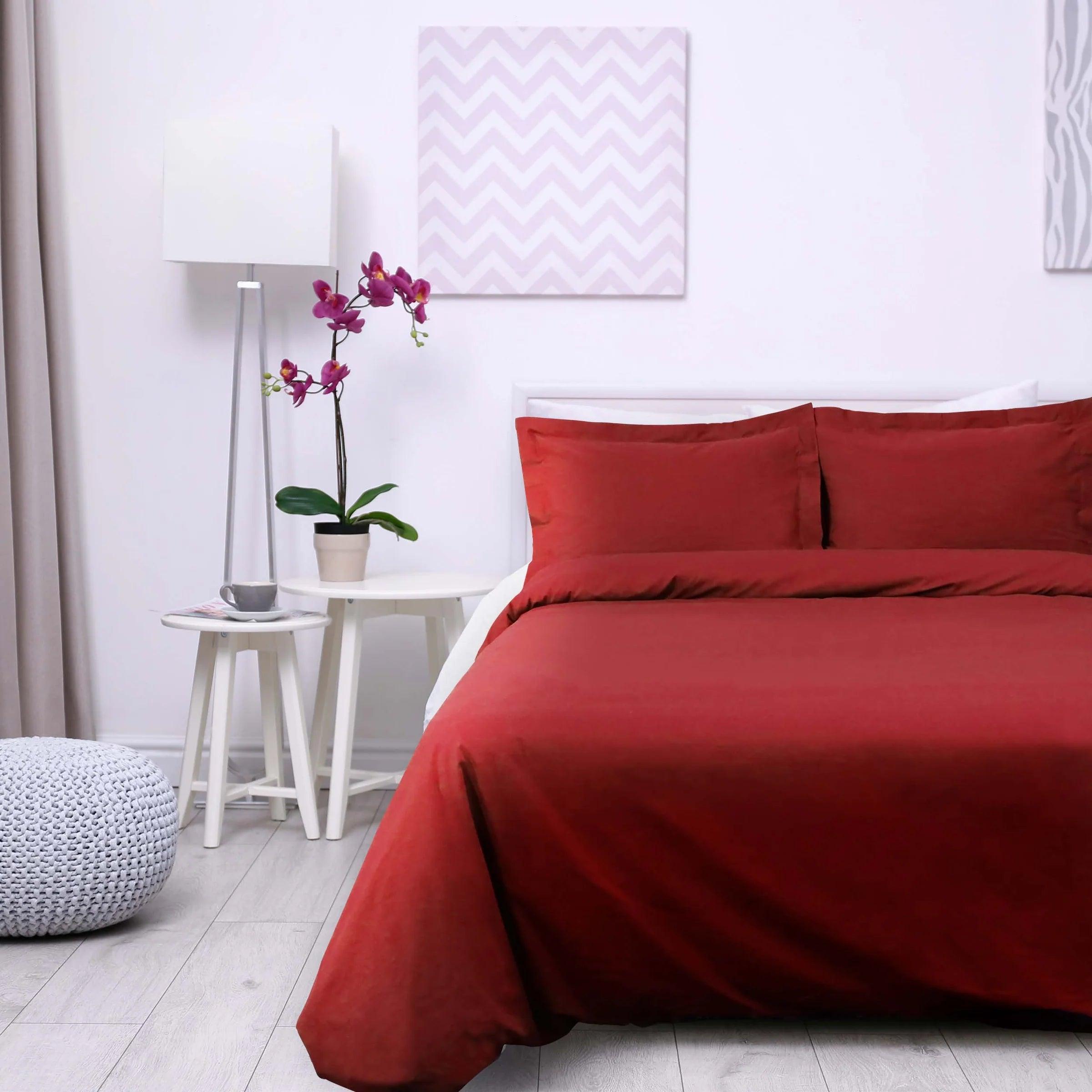 Premium 100% Cotton Percale Duvet Cover Set - Soft & Breathable Bedding for Modern & Traditional Bedrooms - Perfect for Home, Hotel, and Guest Room Decor